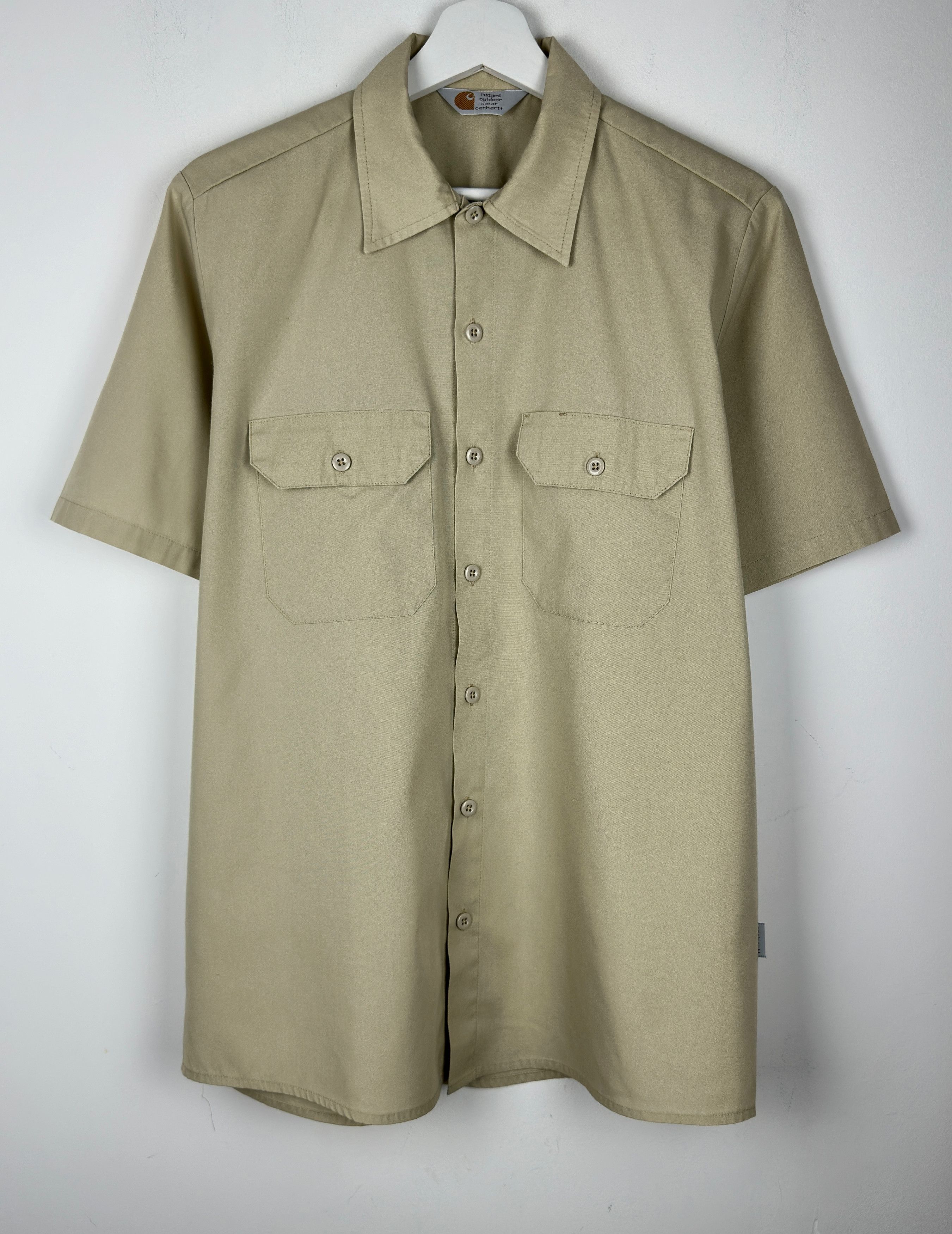 Carhartt Vintage Carhartt Pocket Short Sleeve Button Up Workwear 90s Size US L / EU 52-54 / 3 - 1 Thumbnail