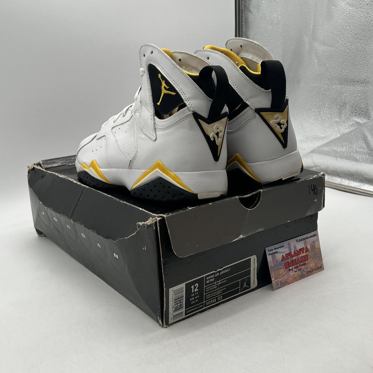 Jordan Brand Wmns Air Jordan 7 white varsity maize Size US 12 / EU 45 - 4 Thumbnail