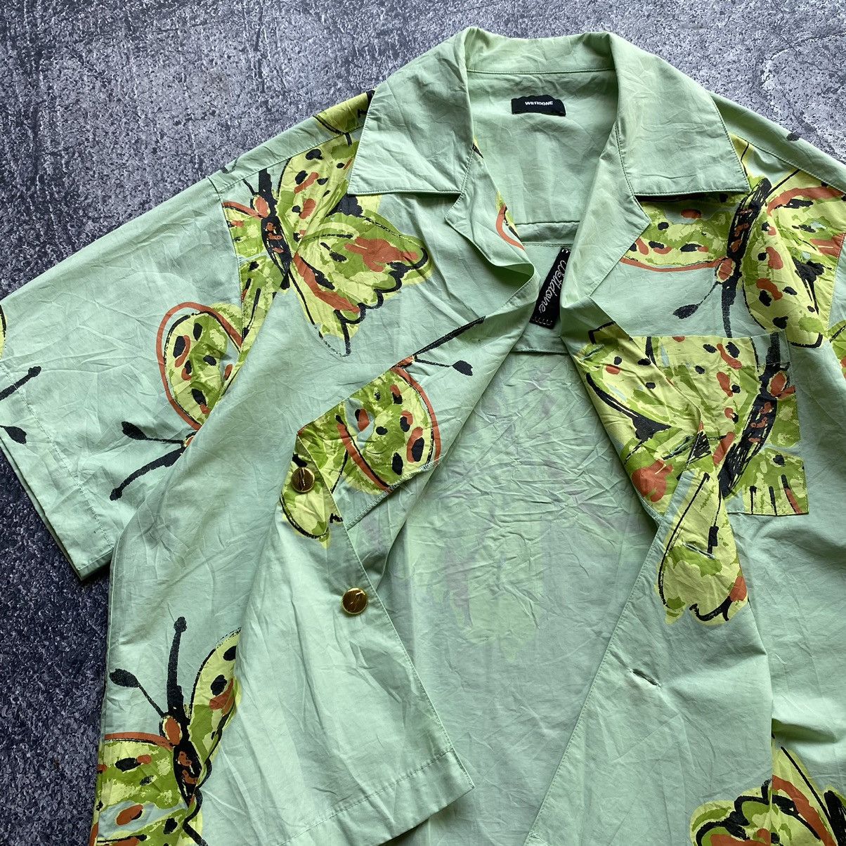 WE11DONE WE11DONE Mint Scribble Butterfly Short Sleeve Shirt Size US S / EU 44-46 / 1 - 4 Thumbnail