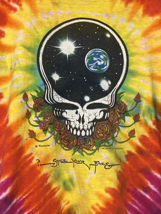 Vintage Vintage 1987 Grateful Dead Space Your Face Tie Dye T Shirt ...