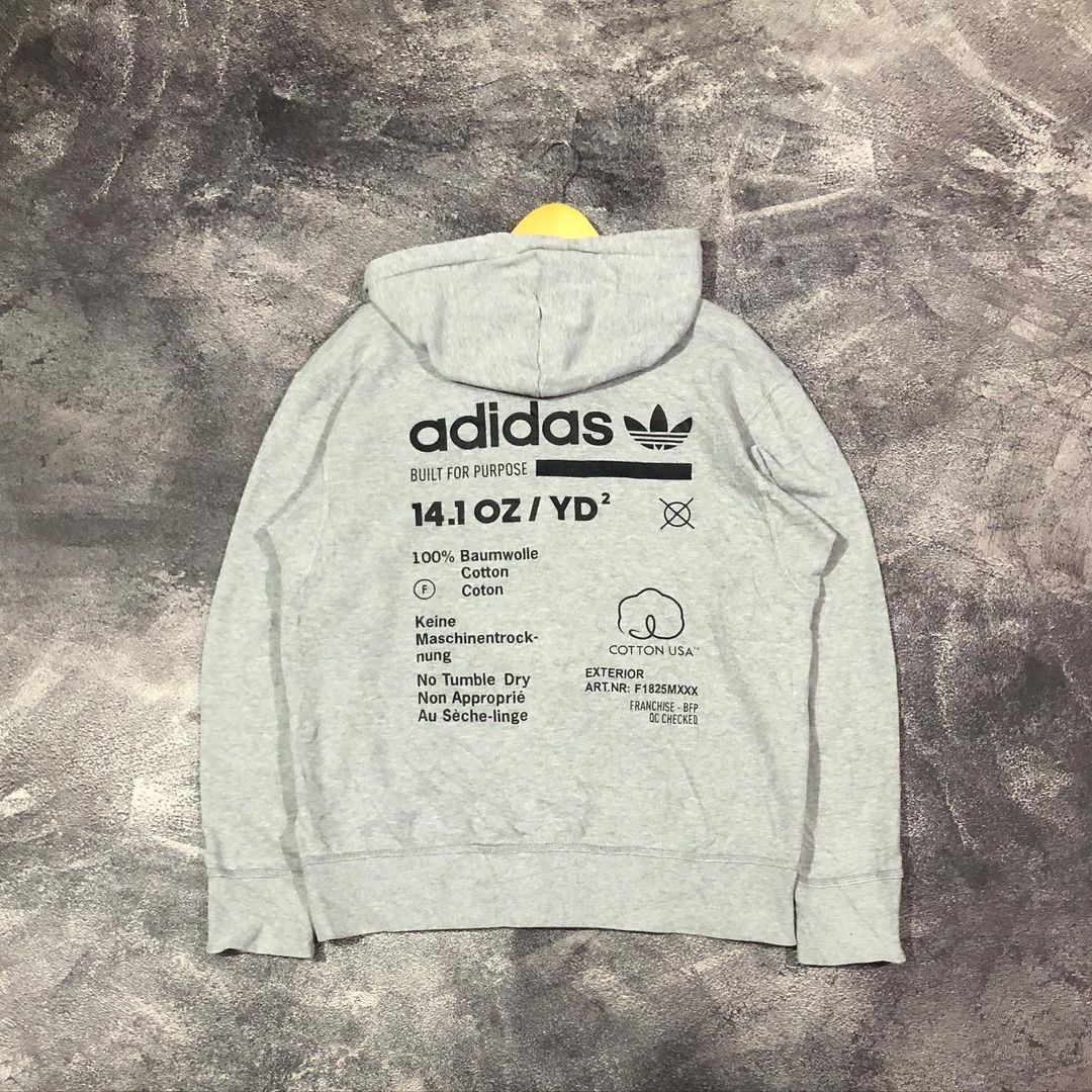 image of Adidas Built For Purpose Hoodie in Grey, Men's (Size Medium)