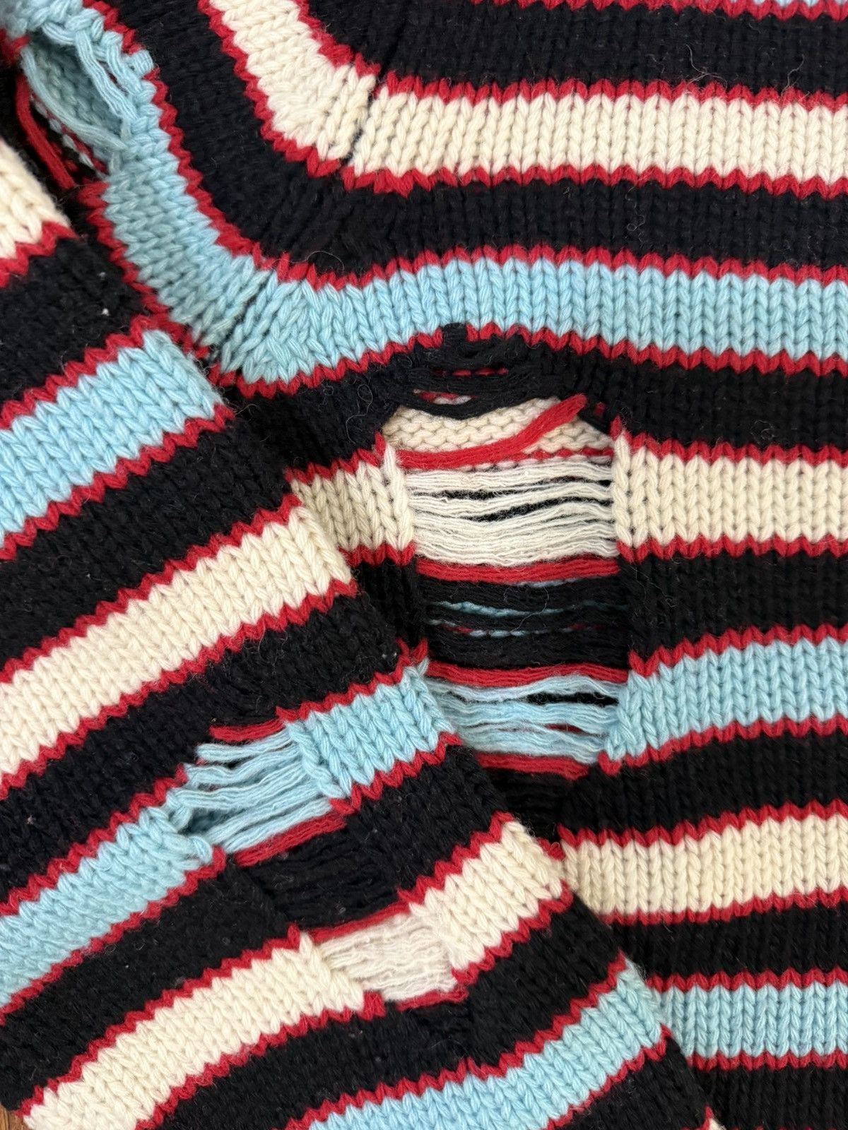Charles Jeffrey LOVERBOY Charles Jeffrey LoverBoy Distressed Striped Sweater Size US M / EU 48-50 / 2 - 3 Thumbnail
