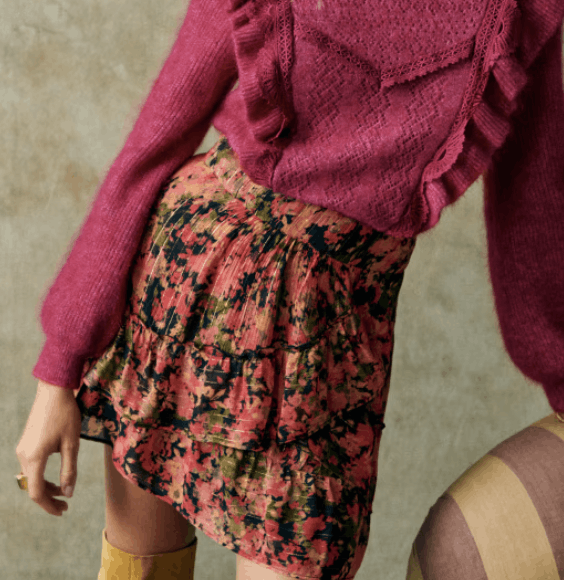 Sezane Sézane Carolina Skirt Abstract Floral Skirt Size 27" / US 4 / IT 40 - 1 Thumbnail