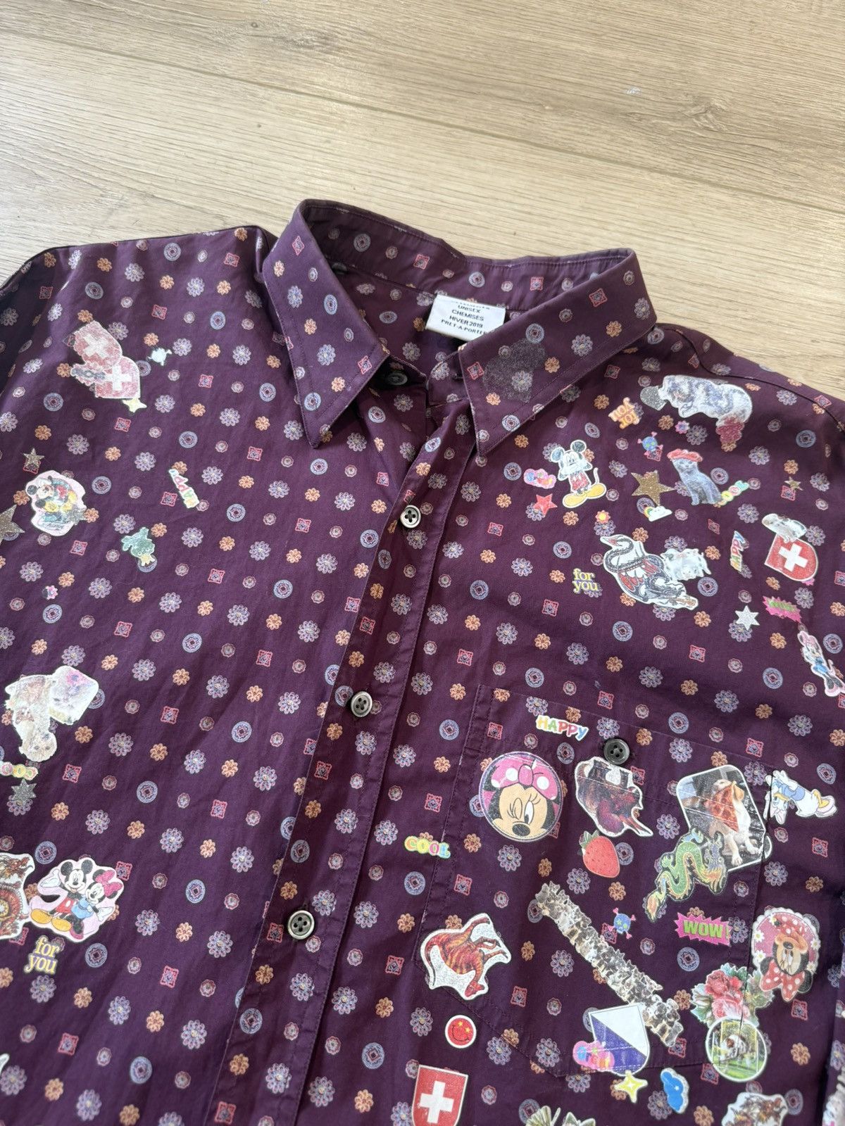 Vetements Vetements Sticker Button Up Shirt Size US S / EU 44-46 / 1 - 4 Thumbnail
