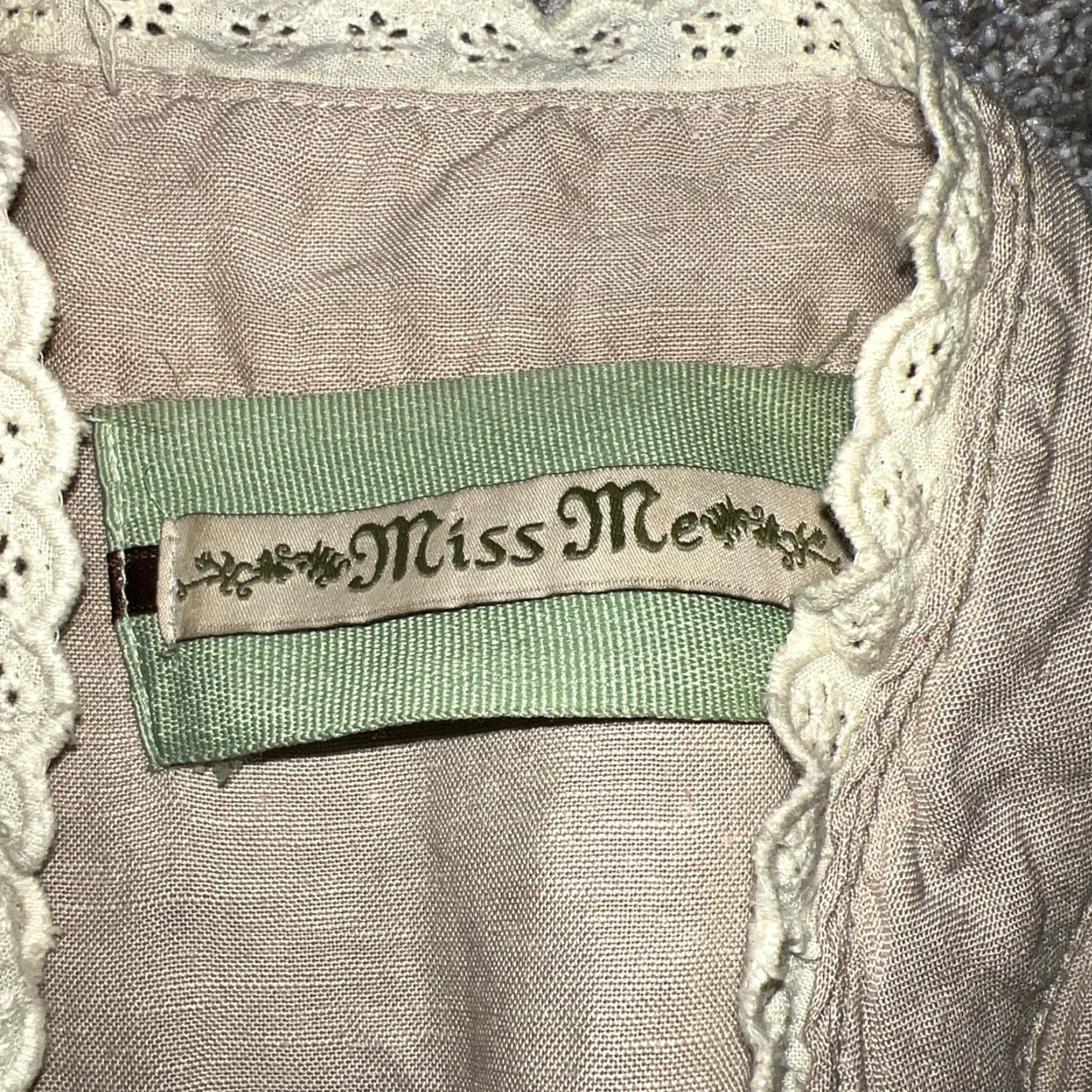 Miss Me VINTAGE Miss Me Shirt Button-Up Women’s Size S Beige Light Jacket Size S / US 4 / IT 40 - 3 Thumbnail