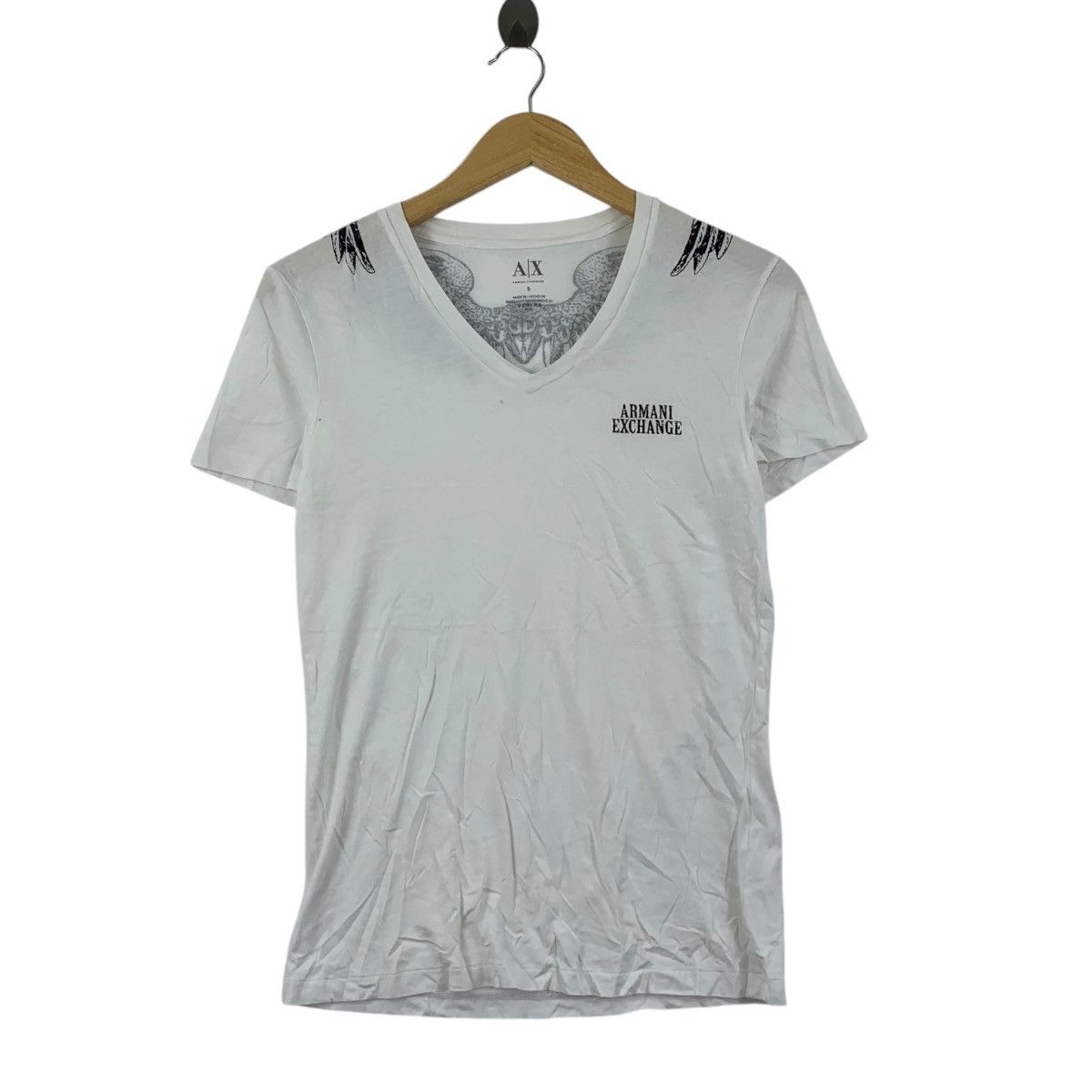 Armani Exchange ARMANI EXCHANGE EMPORIO Wings Of Angels Tee Shirt Top Size S / US 4 / IT 40 - 1 Thumbnail