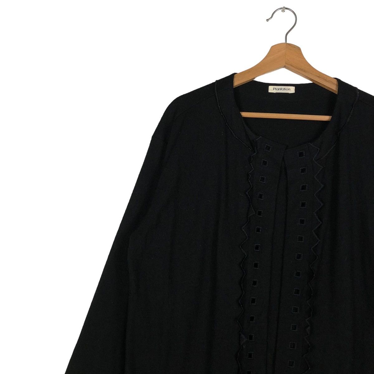 Issey Miyake 🔥VINTAGE ISSEY MIYAKE PLANTATION BLOUSE RICH BLACK Size M / US 6-8 / IT 42-44 - 9 Thumbnail