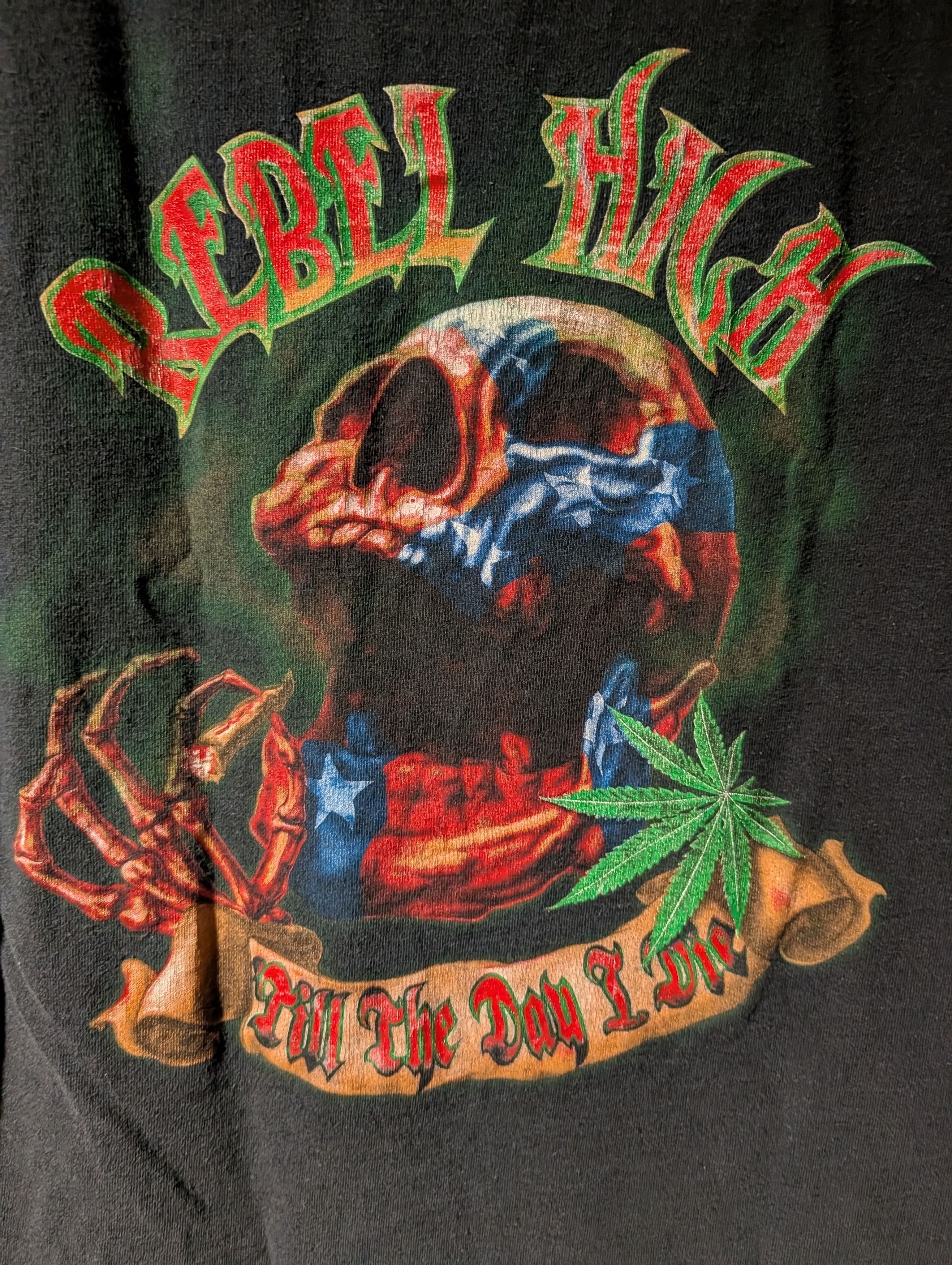Arts & Science REBEL HIGH Shirt Skull Marijuana Leaf Smoke I Die Graphic Size US M / EU 48-50 / 2 - 2 Thumbnail