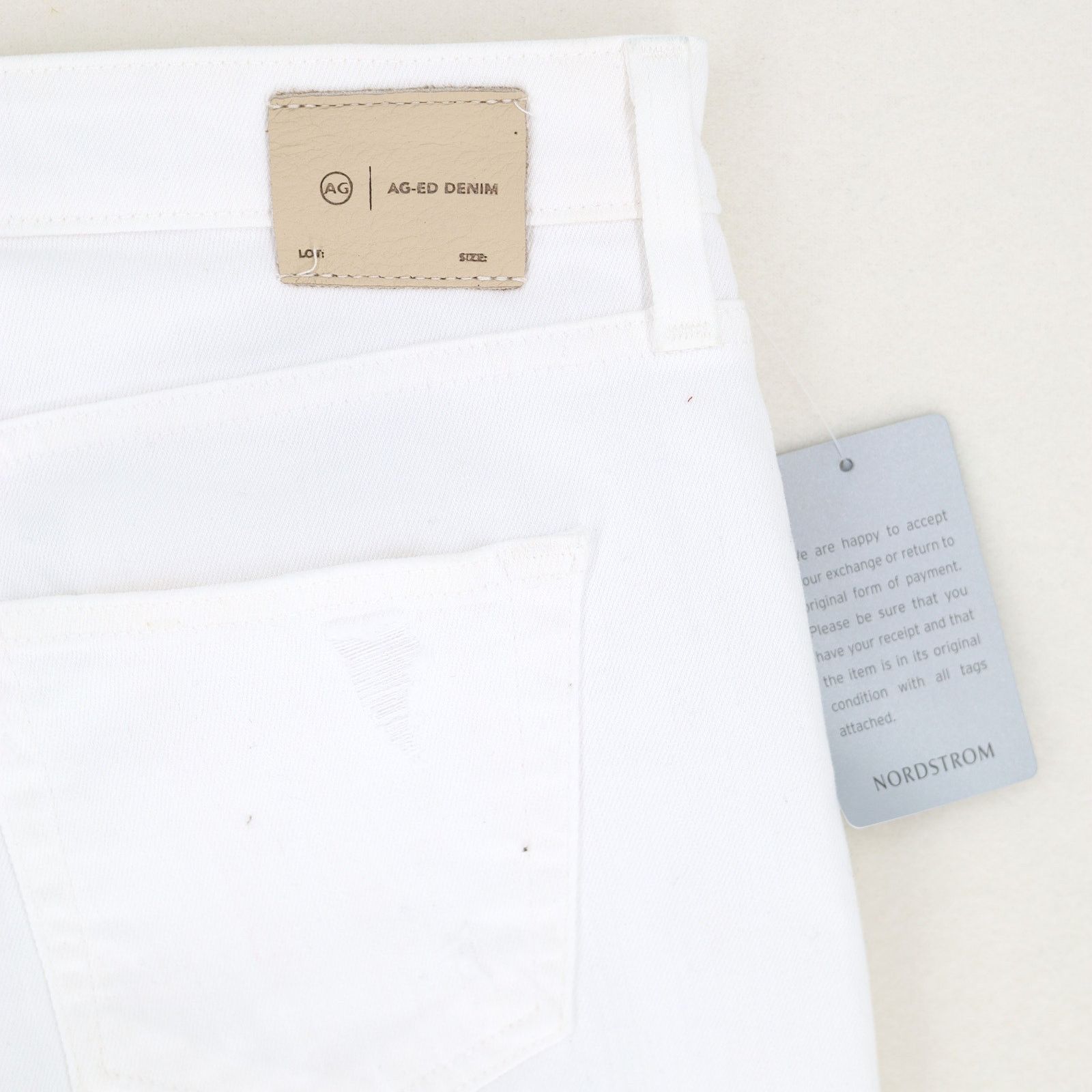 AG Jeans AG Jeans Women White Denim Ex-Boyfriend Slim Crop Jeans 28R Size 28" / US 6 / IT 42 - 7 Thumbnail