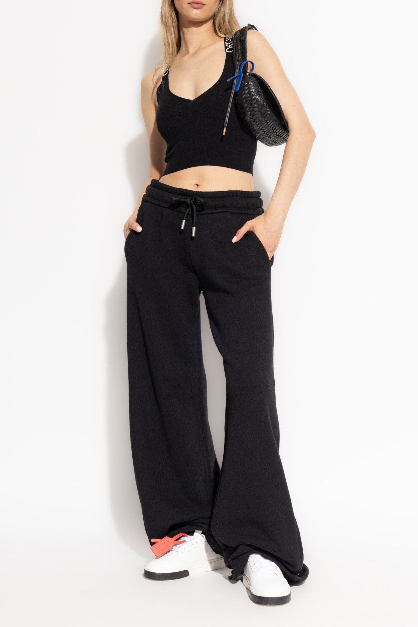 Off-White o1s22i1n0824 Knitted Crop Top in Black Size S / US 4 / IT 40 - 2 Thumbnail