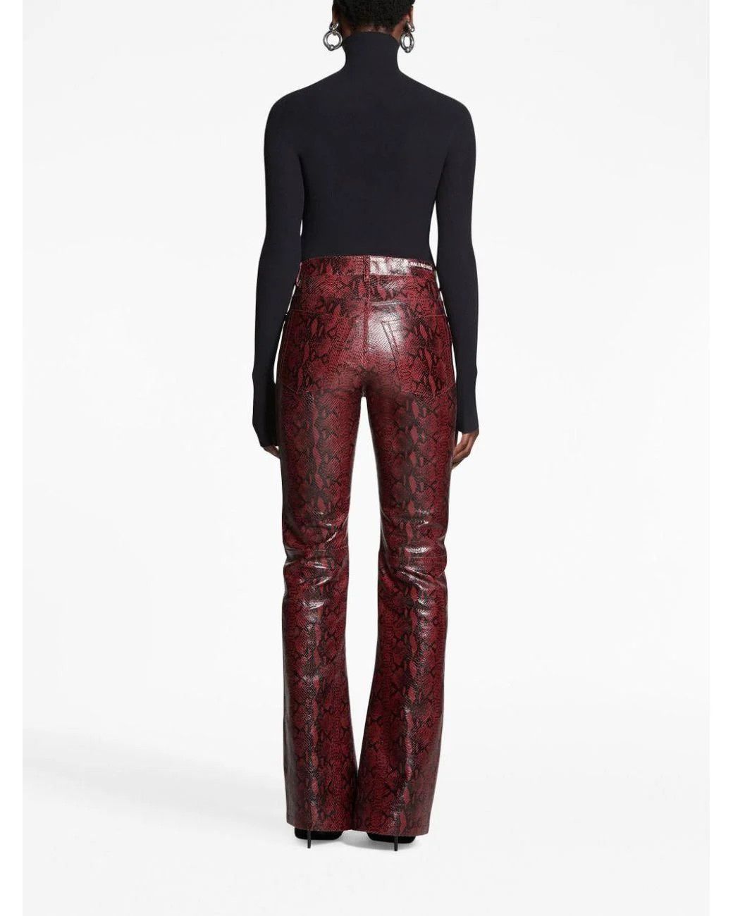Balenciaga o1bcso1str1225 Snake Bootcut Pants in Multicolor Size 26" / US 2 / IT 38 - 2 Thumbnail