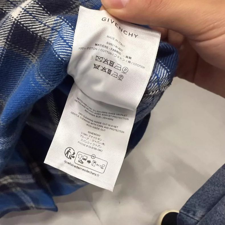 Givenchy Givenchy Gingham collar single-breasted long sleeve casual Size US M / EU 48-50 / 2 - 6 Thumbnail