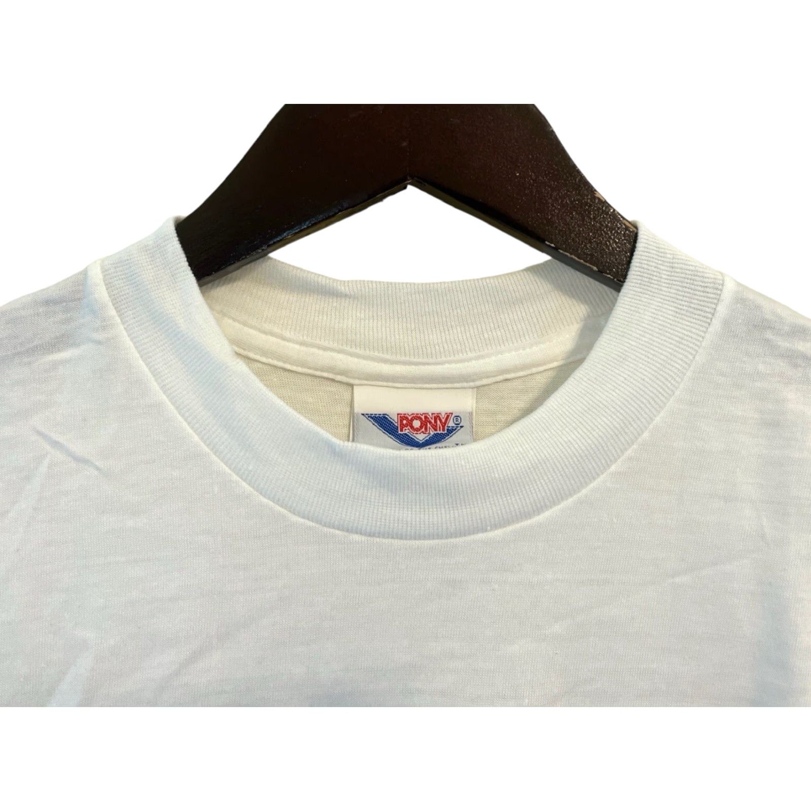 PONY VINTAGE PONY T-Shirt Mens Crew Neck 90s Deadstock NWT White White 90s PONY USA Mens S Size US S / EU 44-46 / 1 - 4 Thumbnail