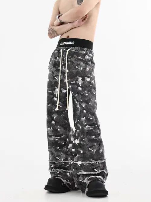VIBE Camouflage High Street Vintage Loose Casual Jeans Size US 31 - 4 Thumbnail