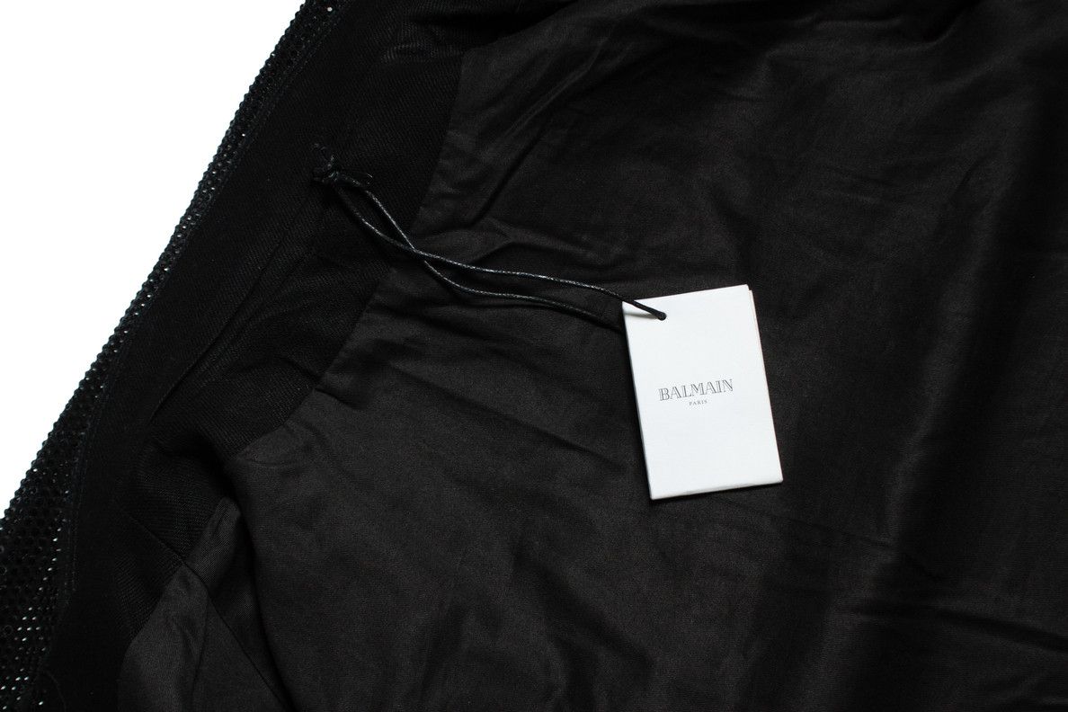 Balmain Balmain, striped rhinestone biker jacket Size US L / EU 52-54 / 3 - 5 Thumbnail