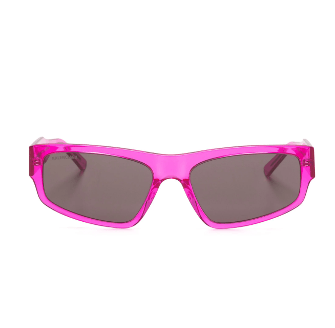 Balenciaga BNWT SS24 BALENCIAGA PINK RECTANGLE FRAME SUNGLASSES Size ONE SIZE - 1 Thumbnail