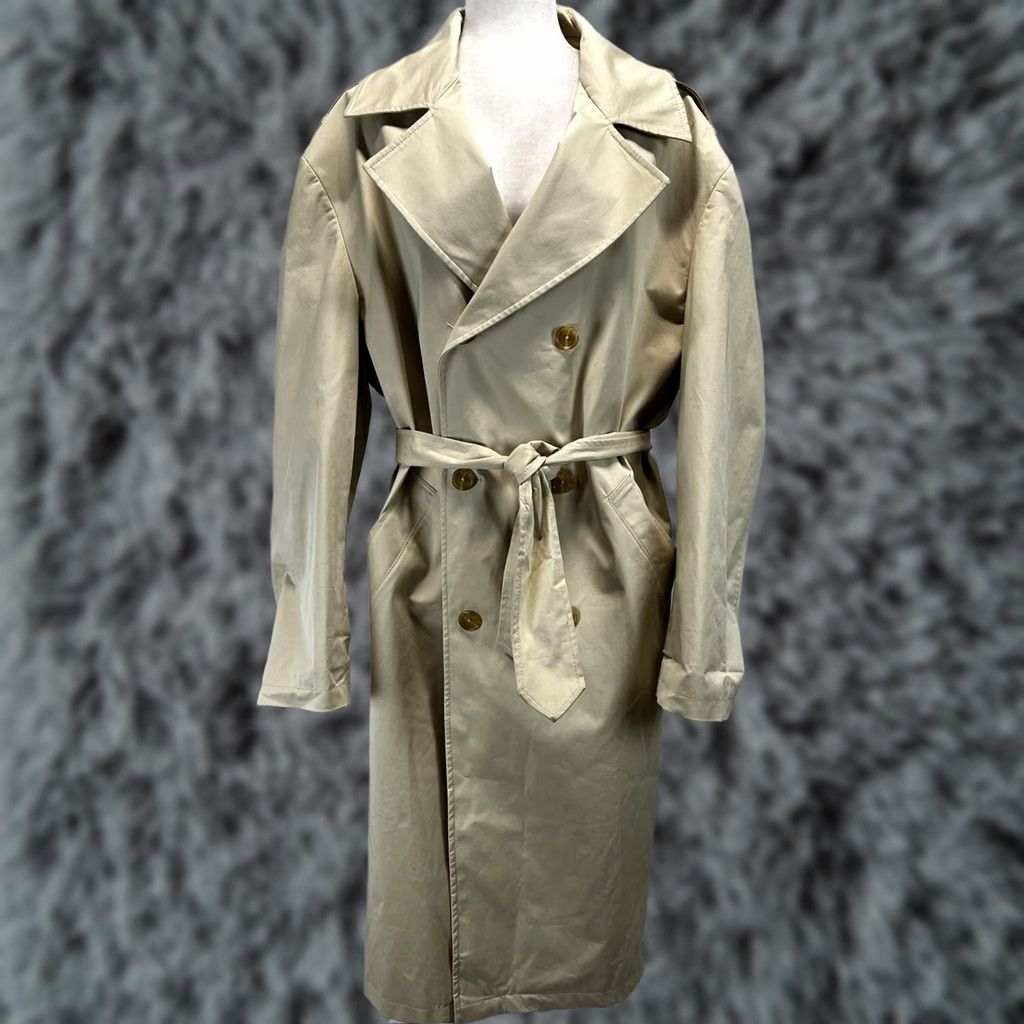 Zara Zara Trench Coat Womens L Belted Vented Plaid Double Breasted Classic Old Money City Academia Size L / US 10 / IT 46 - 1 Thumbnail