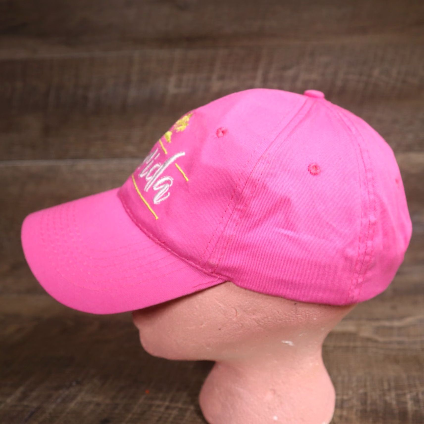 Pinko Florida Pink Hat Adult Adjustable Strapback Baseball Cap Hat Size ONE SIZE - 5 Thumbnail