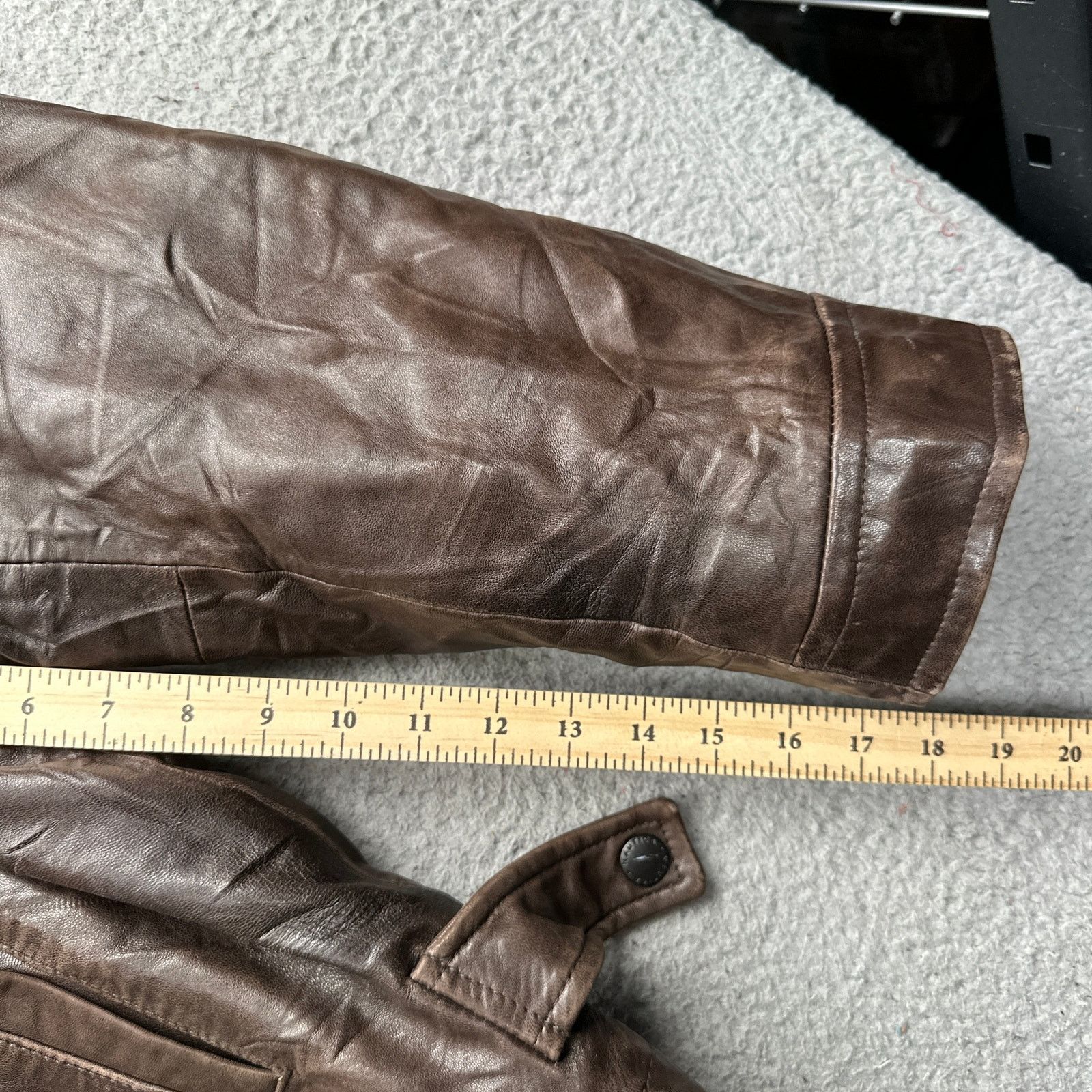 Nautica Nautica Leather Full Zip Lined Jacket Mens Large Brown Size US L / EU 52-54 / 3 - 6 Thumbnail