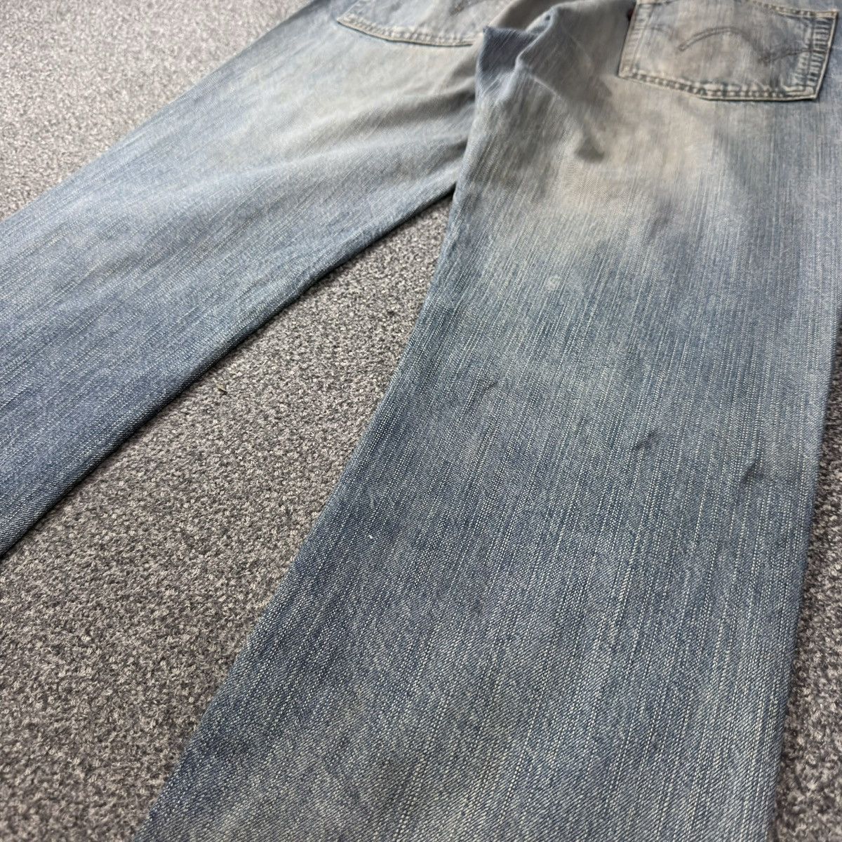 Edwin Vintage 90s Edwin 503 Rebel Distressed Dirty Wash Fade Denim Size US 34 / EU 50 - 12 Thumbnail