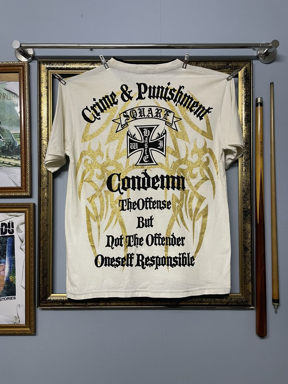 Designer × Japanese Brand × Vintage Vintage 1990s Japan Designer Bullet Noise Rebirth Tribal Tee Size US M / EU 48-50 / 2 - 6 Thumbnail