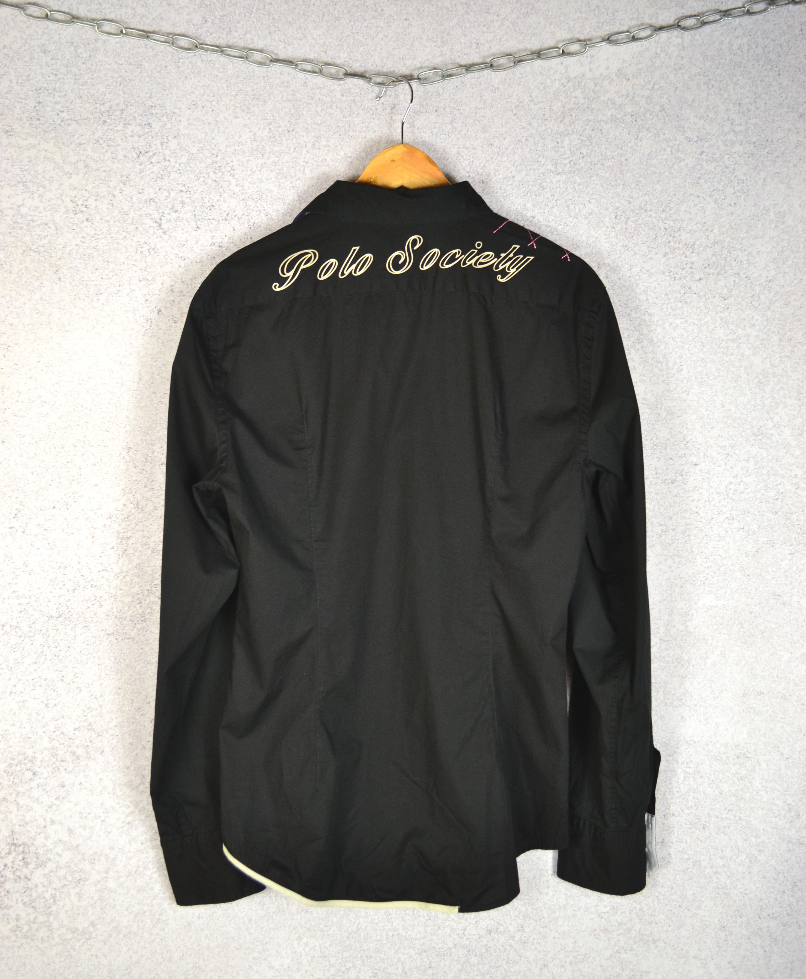 La Martina La Martina Queens Polo Society Black Long Sleeve Shirt Size US XL / EU 56 / 4 - 7 Thumbnail