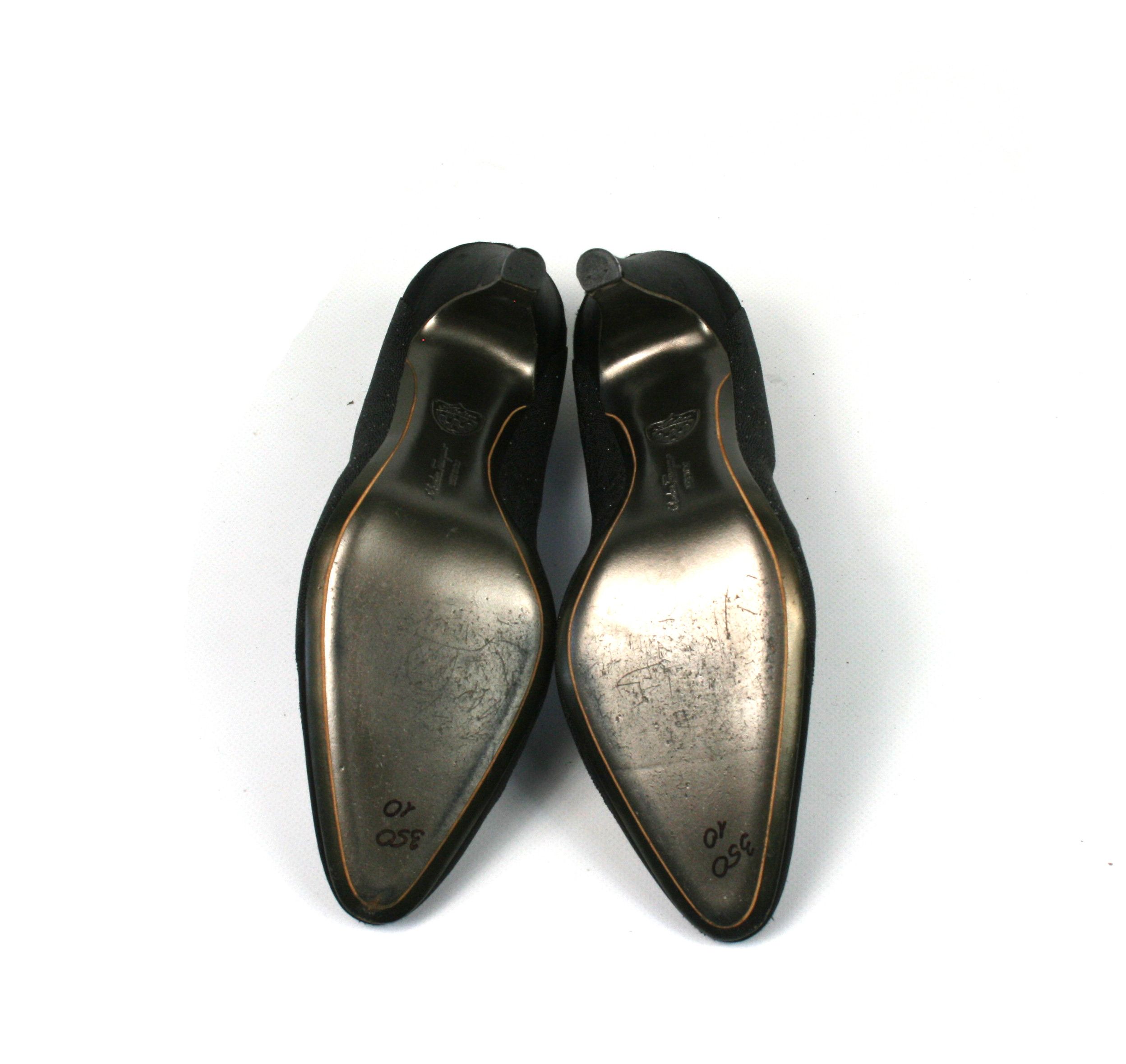 Salvatore Ferragamo Satin Beads Heels Size US 9 / IT 39 - 11 Thumbnail