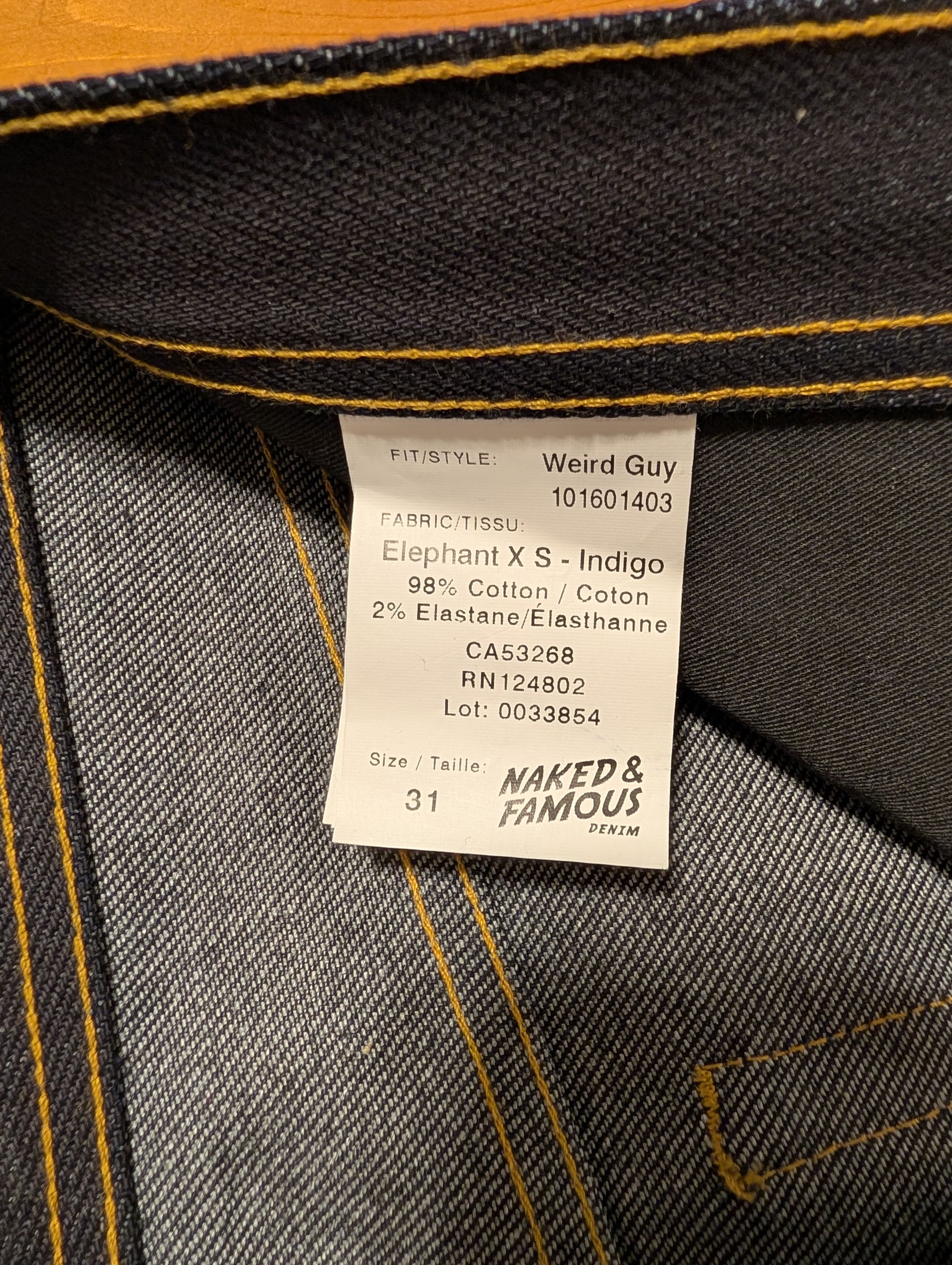 Naked & Famous Elephant X S, Weird Guy 31 Size US 31 - 7 Thumbnail