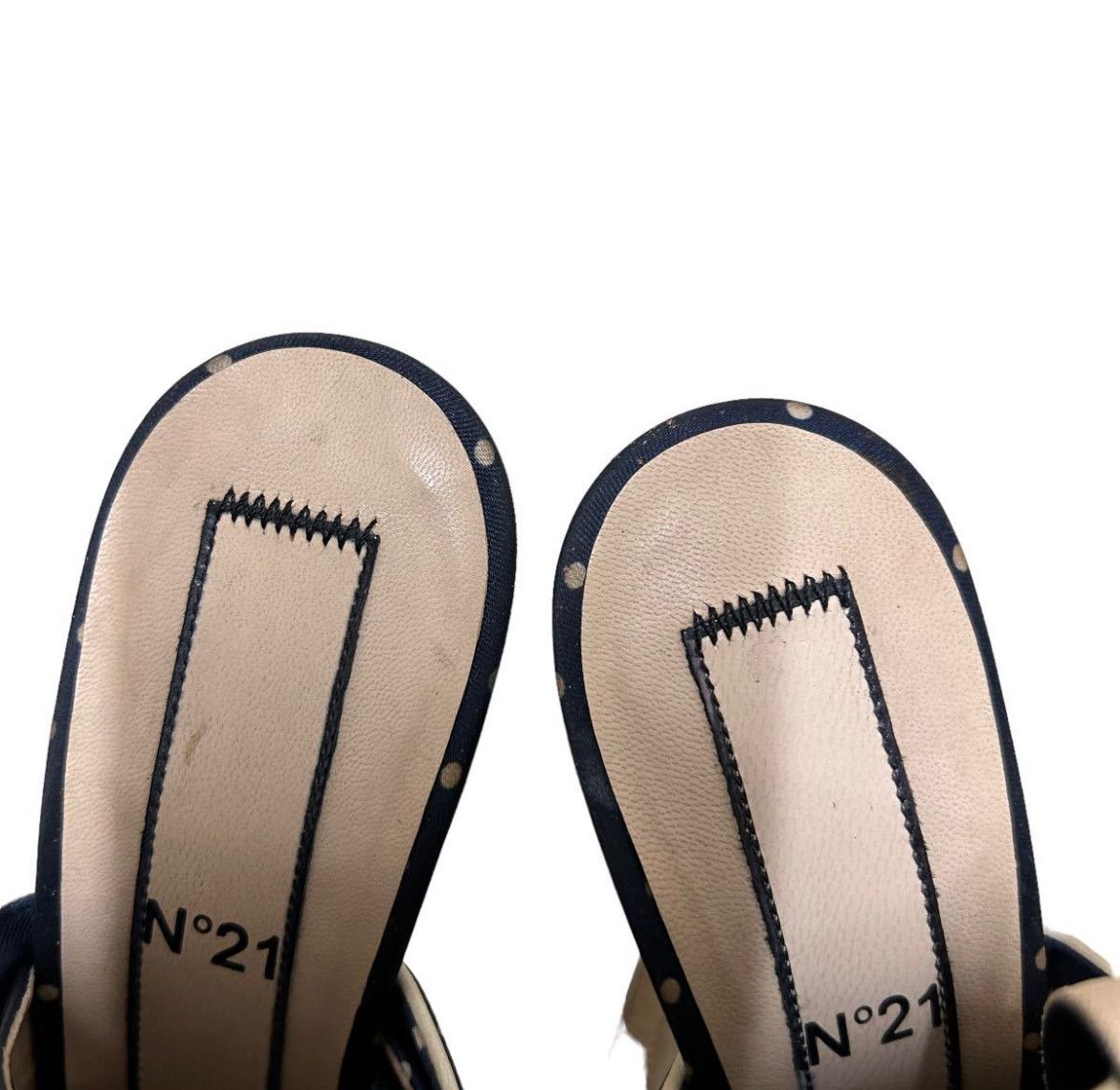 N21 N21 navy and white polka dots heels Size US 5 / IT 35 - 8 Thumbnail