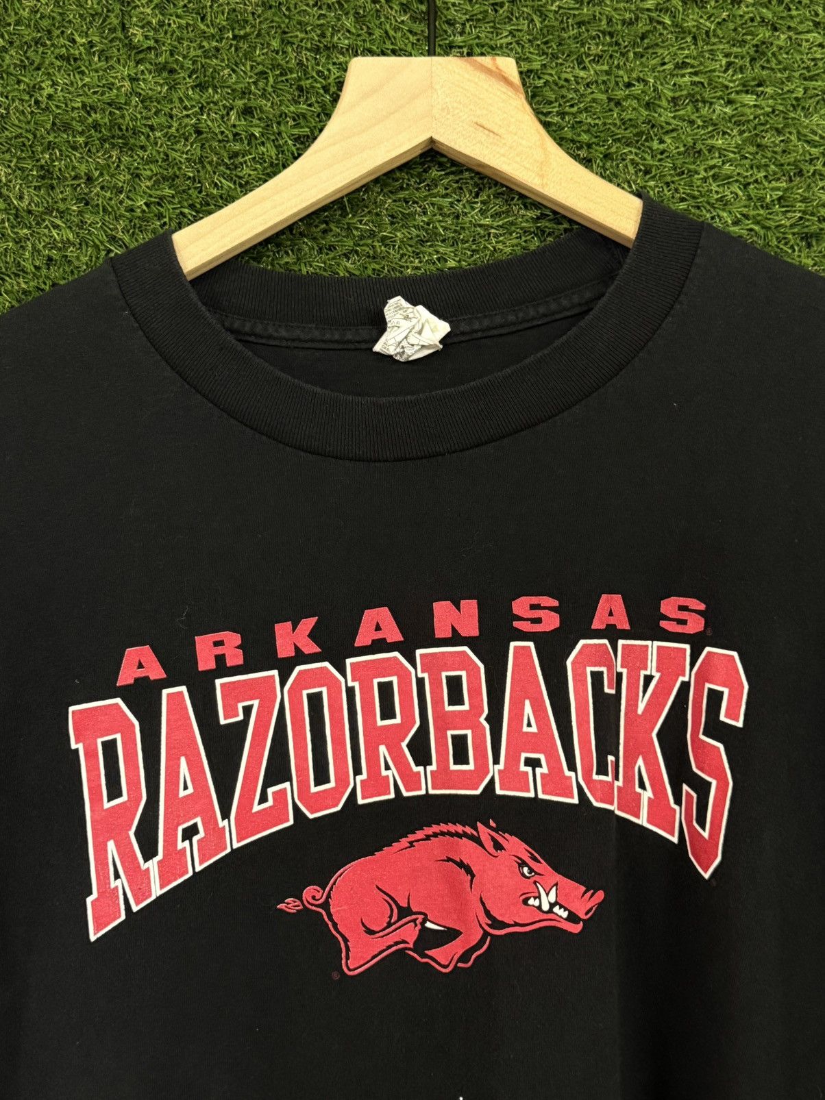 Vintage University of Arkansas Razorbacks Black Red Hog Long Sleeve Size US L / EU 52-54 / 3 - 3 Thumbnail