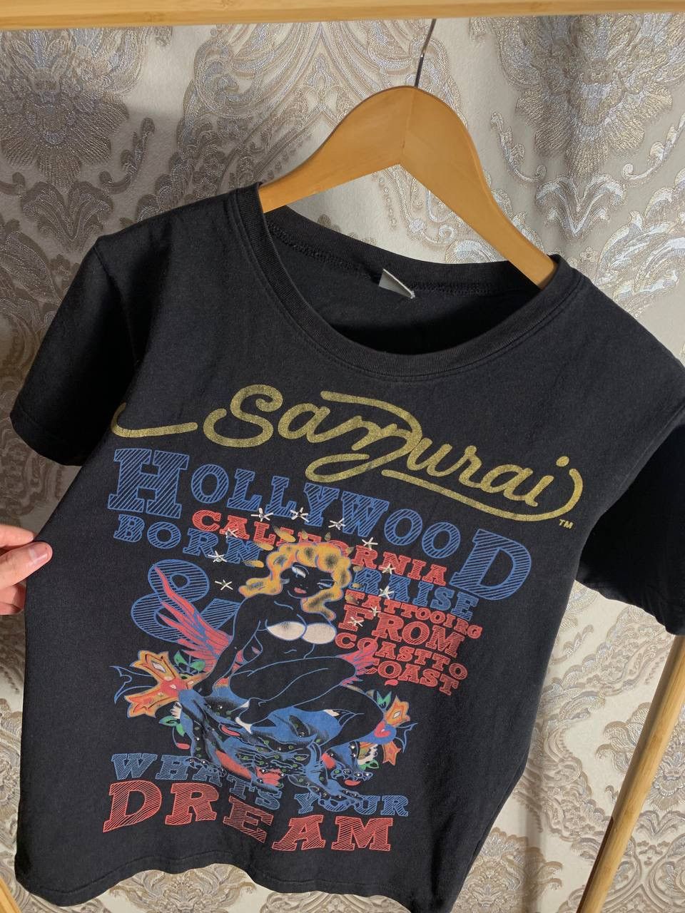 Ed Hardy × Vintage VERY RARE ED HARDY BY CHRISTIAN AUDIGIER T-SHIRT HOLLYWOOD Size US M / EU 48-50 / 2 - 3 Thumbnail