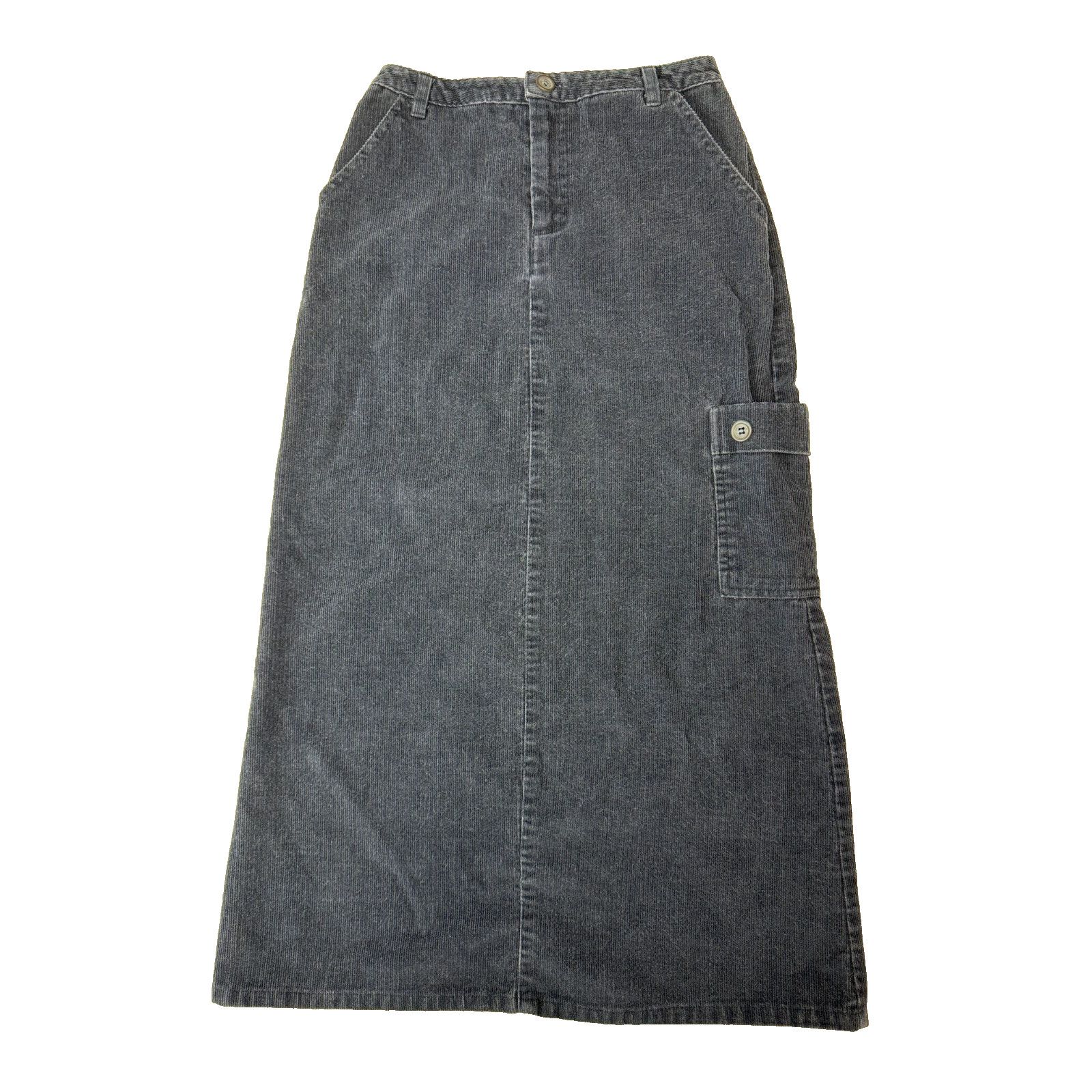 Hang Ten Vintage Hang Ten Blue Corduroy Cargo Midi Skirt Skirt Small Size 24" / US 00 / IT 34 - 1 Thumbnail