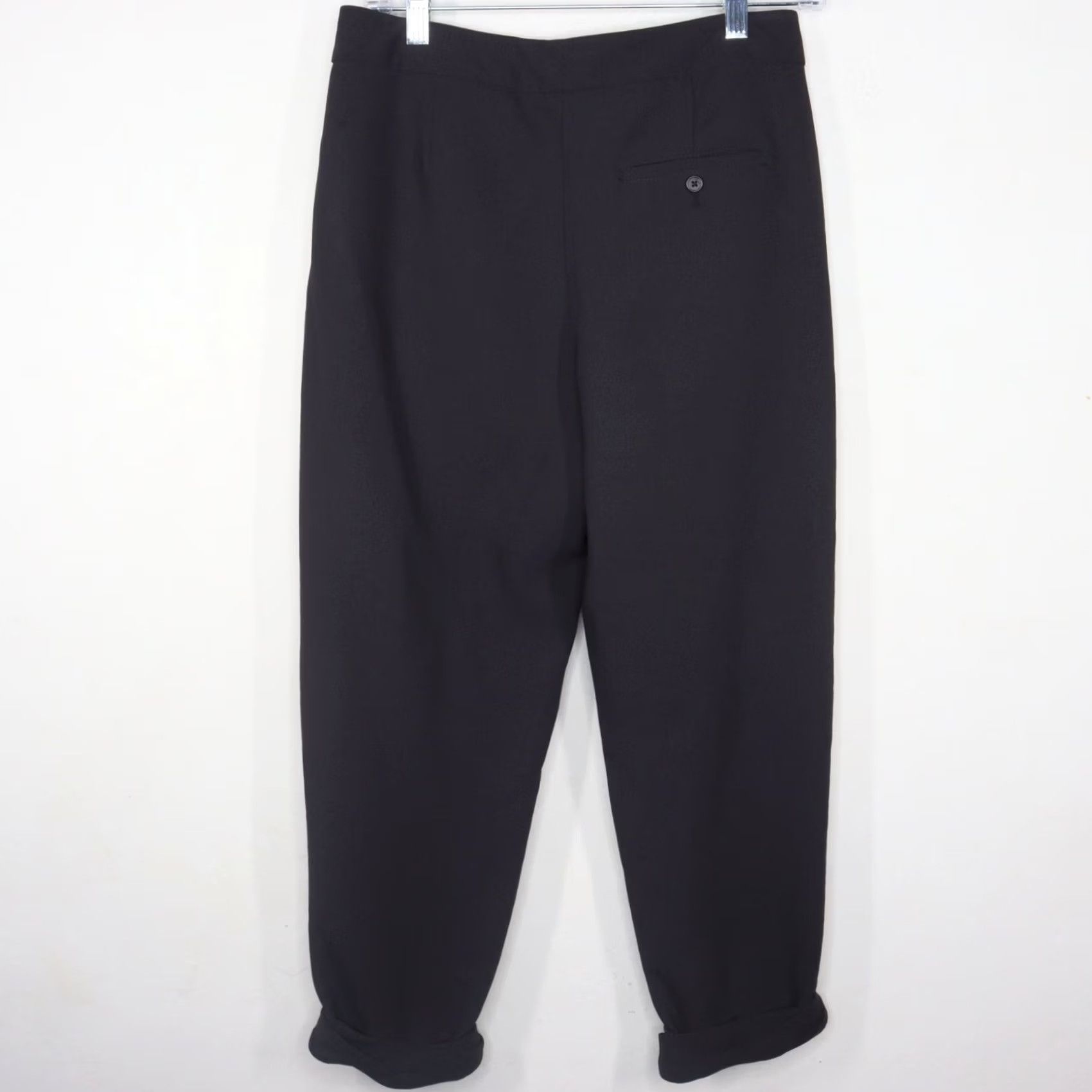 Vintage Womens Wilfred Black Crepe Cropped Jogger Pants Size 0 Drawstring Size 25" / US 0 / IT 36 - 4 Thumbnail