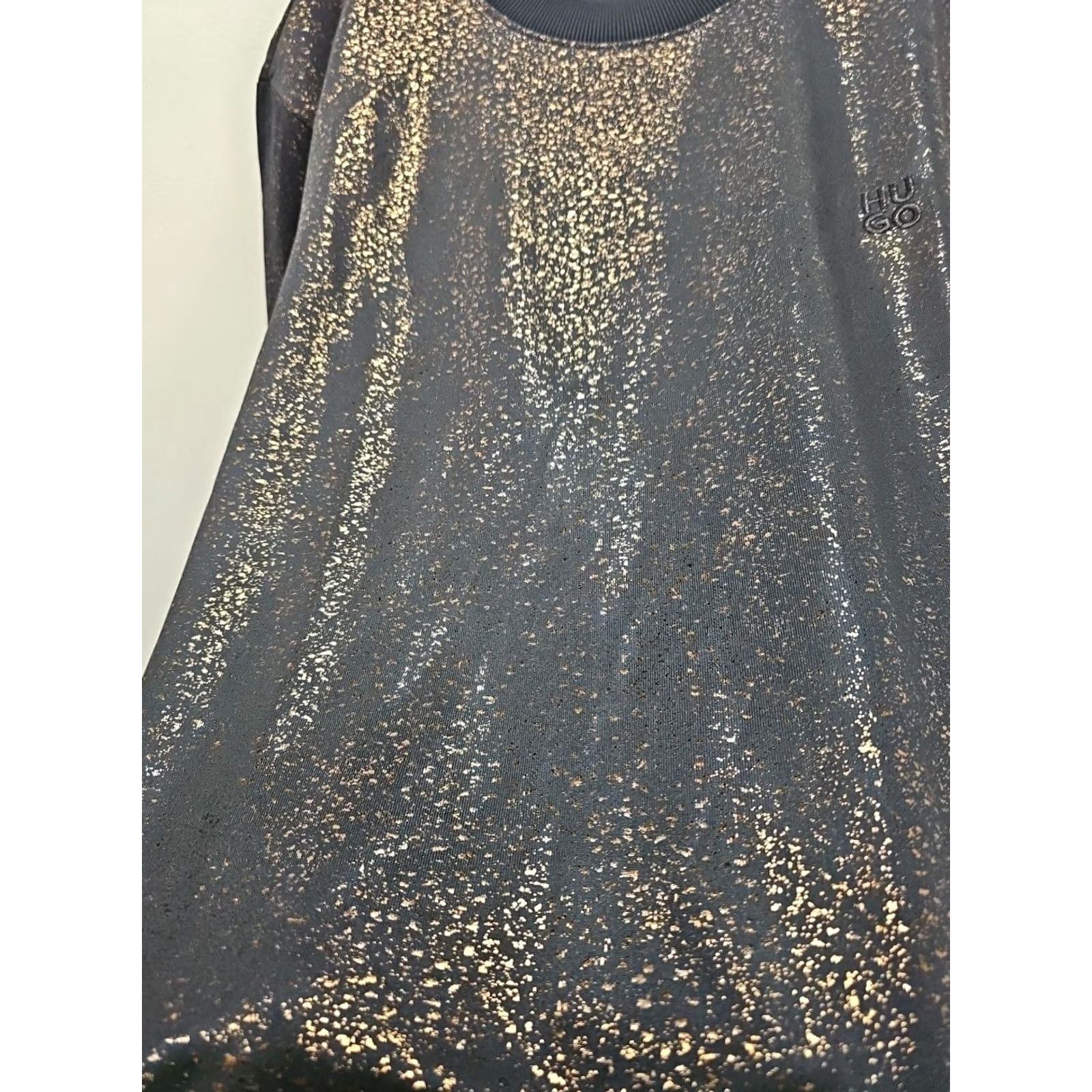 Hugo Boss HUGO BOSS Shirt 2XL Button-Up Short Sleeve Multicolor Metallic Detallom NWT Mens Size US XXL / EU 58 / 5 - 2 Thumbnail