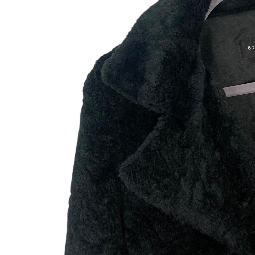 Vintage Braetan Vintage Black Fluffy Faux Fur Button Down Coat Size S / US 4 / IT 40 - 2 Thumbnail