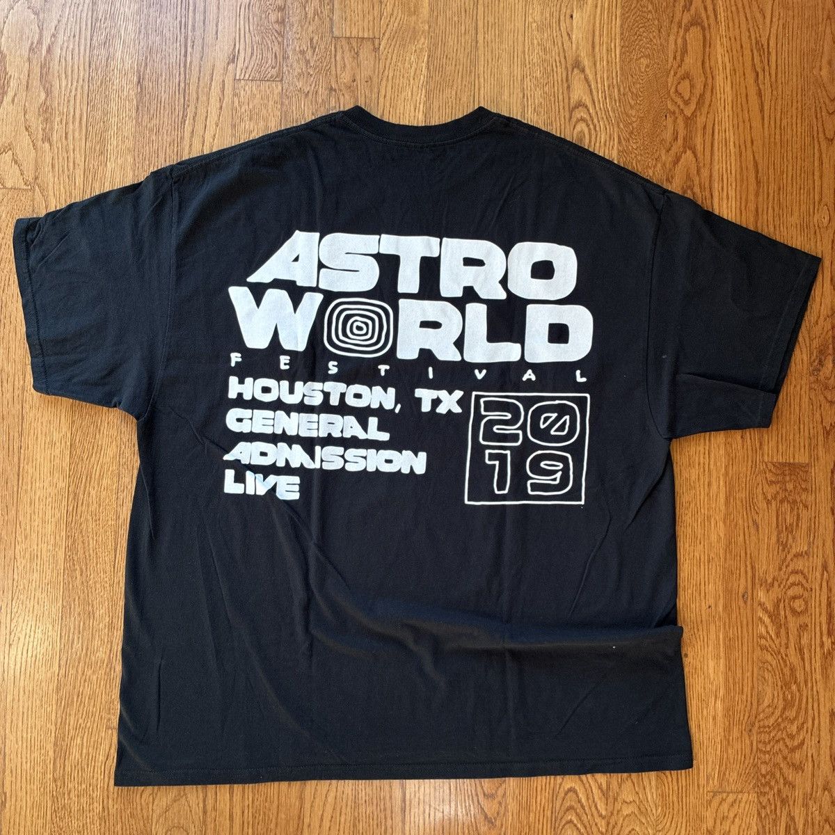 Travis Scott XL Travis Scott Astroworld Houston 2019 Staff Tee Black New Size US XL / EU 56 / 4 - 2 Thumbnail