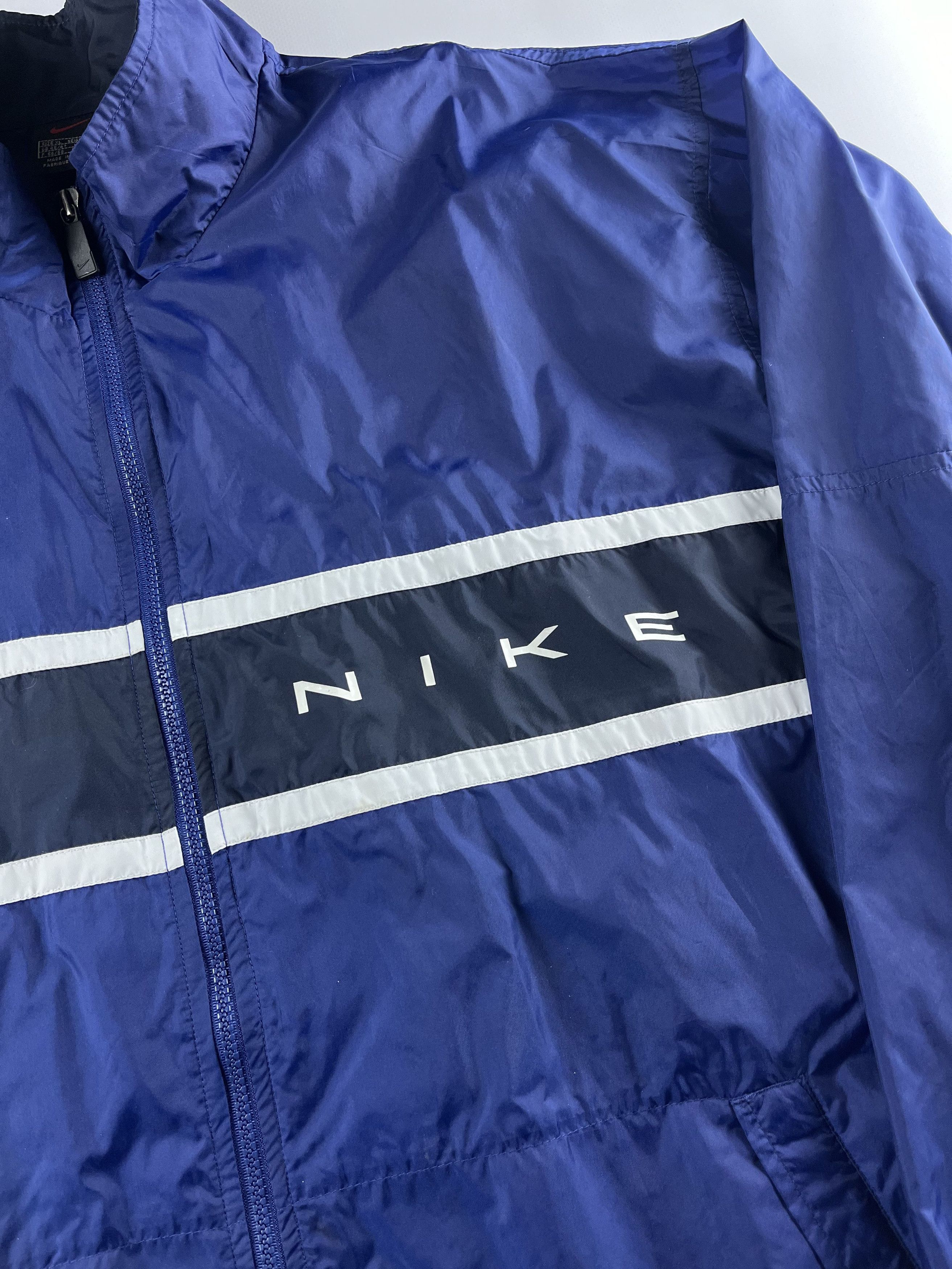 Nike × Vintage 90s Nike Vintage Nylon Track Jacket Size US XL / EU 56 / 4 - 3 Thumbnail