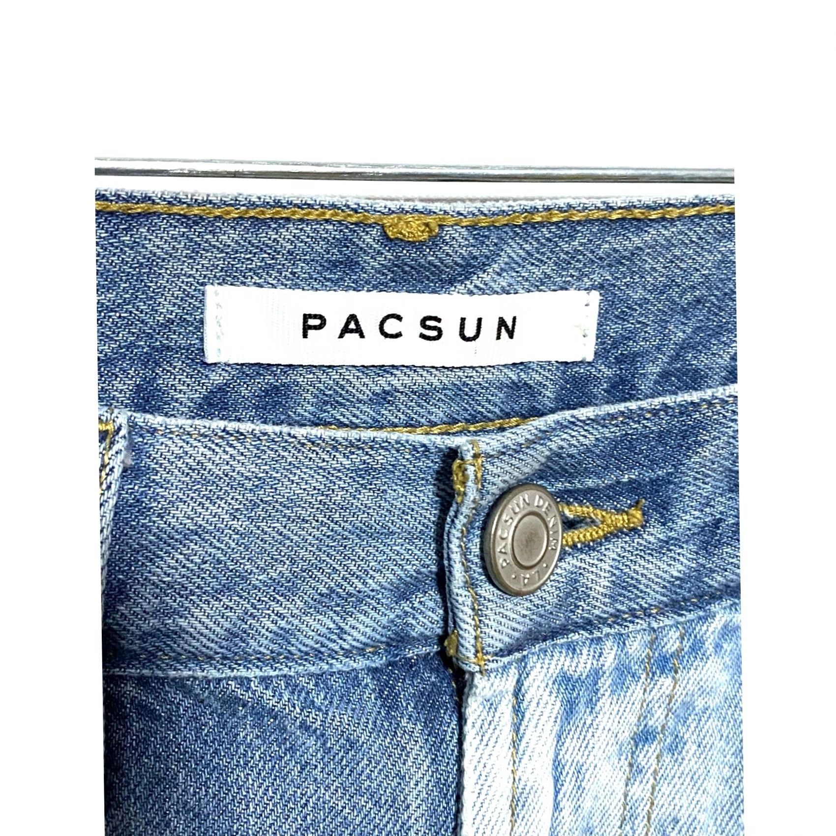 Pacsun PacSun Jeans Mens 30x30 Slim Taper Patchwork Colorblock Eco Indigo Skater Cotton Jeans Size US 30 / EU 46 - 4 Thumbnail