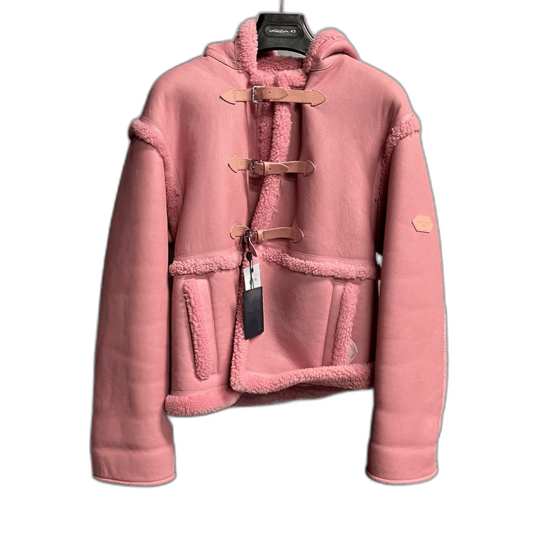 Louis Vuitton Louis Vuitton Pink Fur-Trimmed Jacket Size US S / EU 44-46 / 1 - 1 Thumbnail