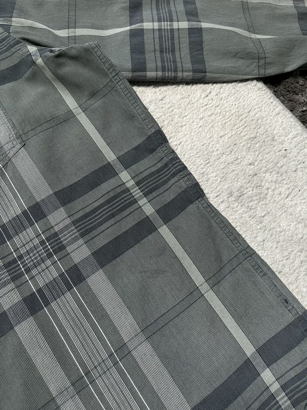 Burberry Vintage Grey tartan check Button Shirt Striped Burberry Size US L / EU 52-54 / 3 - 3 Thumbnail