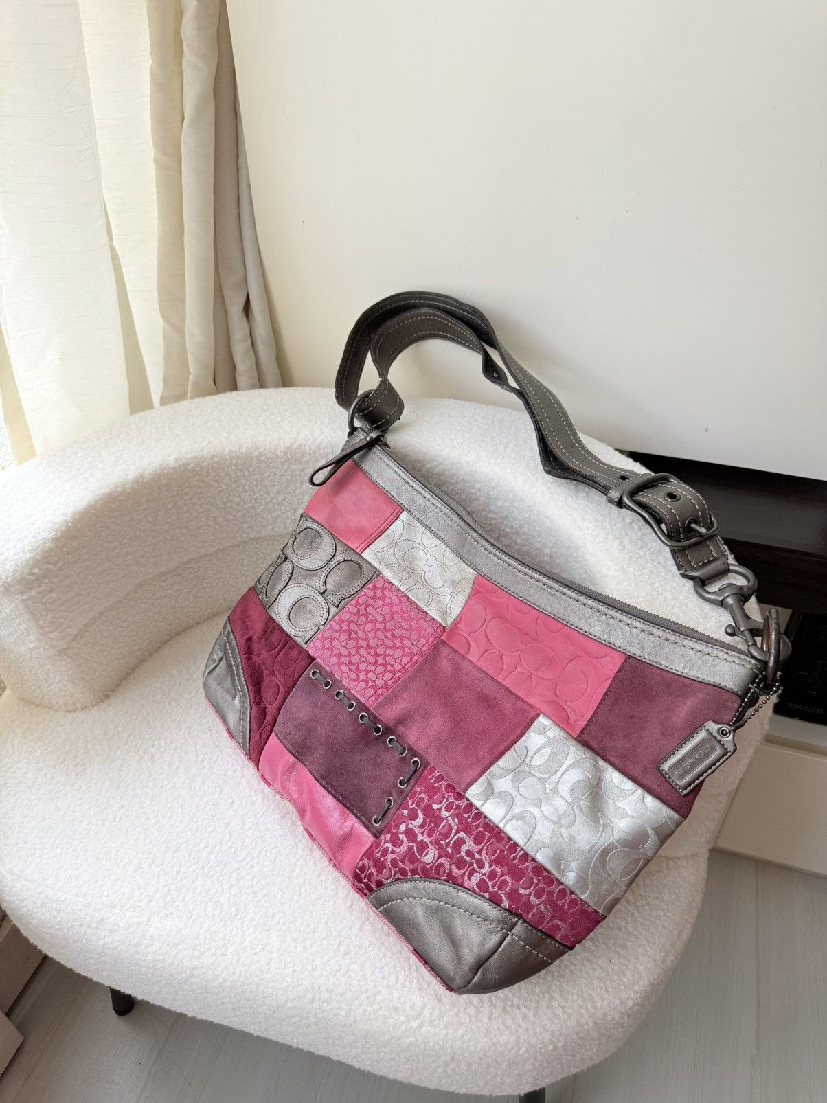 RARE Limited Edition Large COACH Patchwork Shoulder Bag