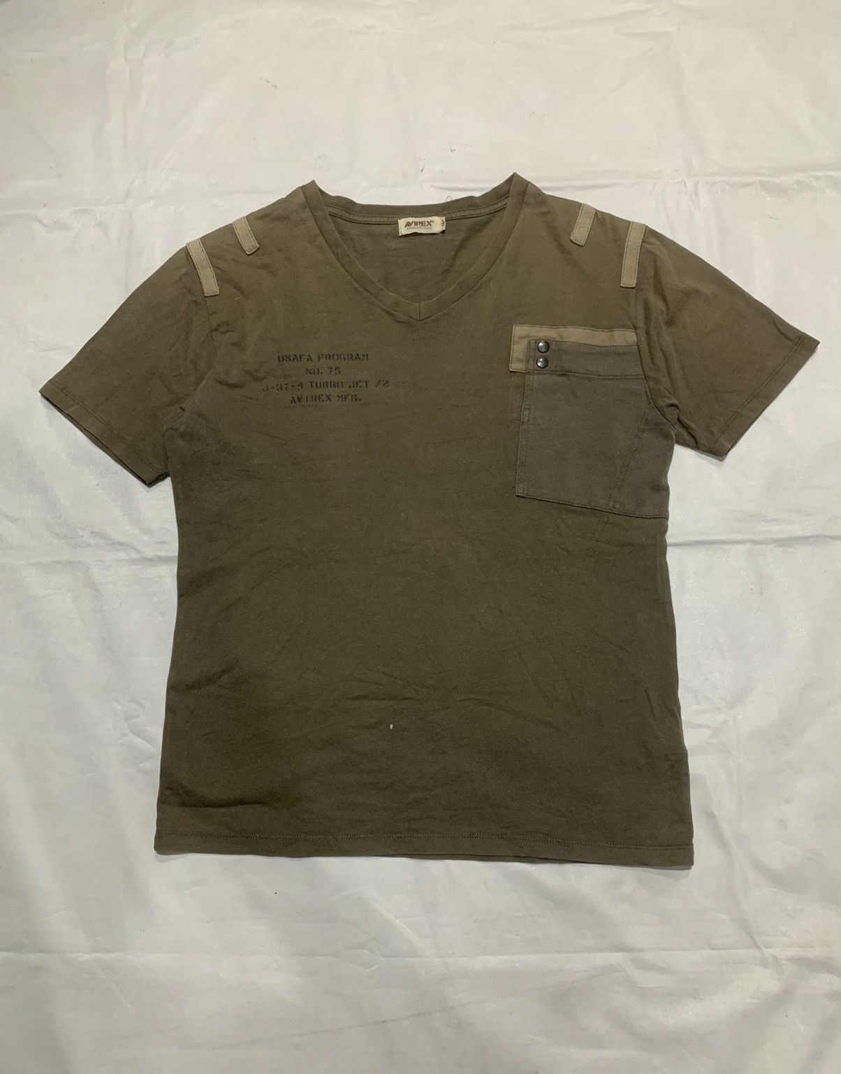 Avirex × Marithe + Francois Girbaud Vintage Avirex Pocket Patch Poem Tee Shirt Size US M / EU 48-50 / 2 - 1 Thumbnail