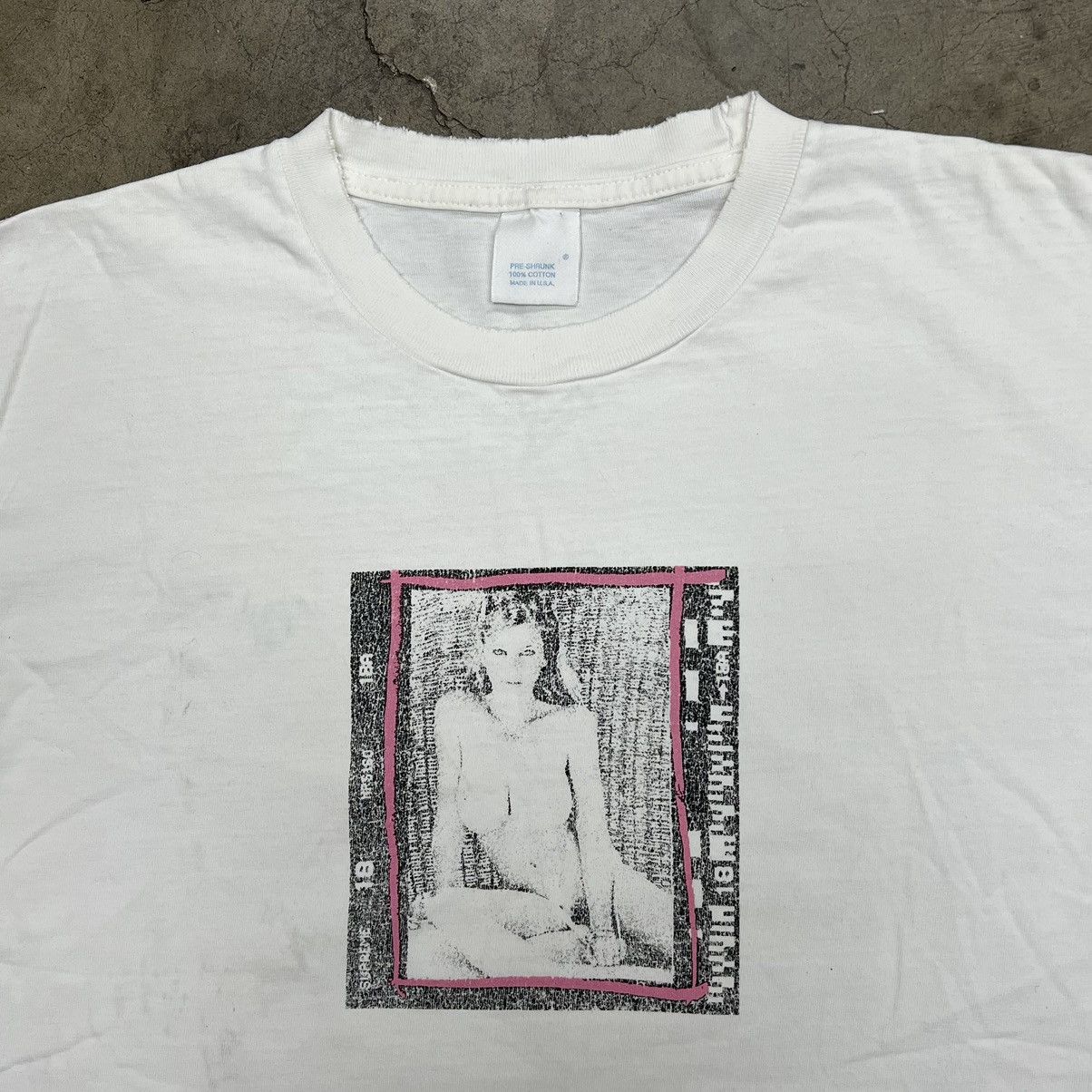 Image of 2003 Supreme X Terry Richardson Nude Girl Photo T Shirt in White, Men's (Size XL)