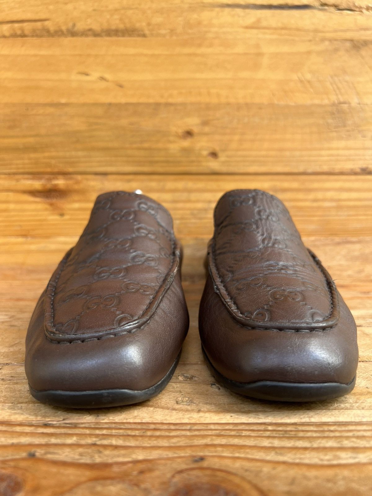 Gucci Men’s San Marino Leather Gg Guccissima Driving Loafers