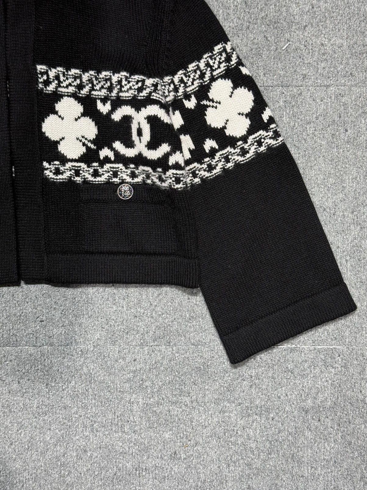 Chanel CHANEL Cashmere Blend Knit Jacket Ski Knit Size S / US 4 / IT 40 - 4 Thumbnail