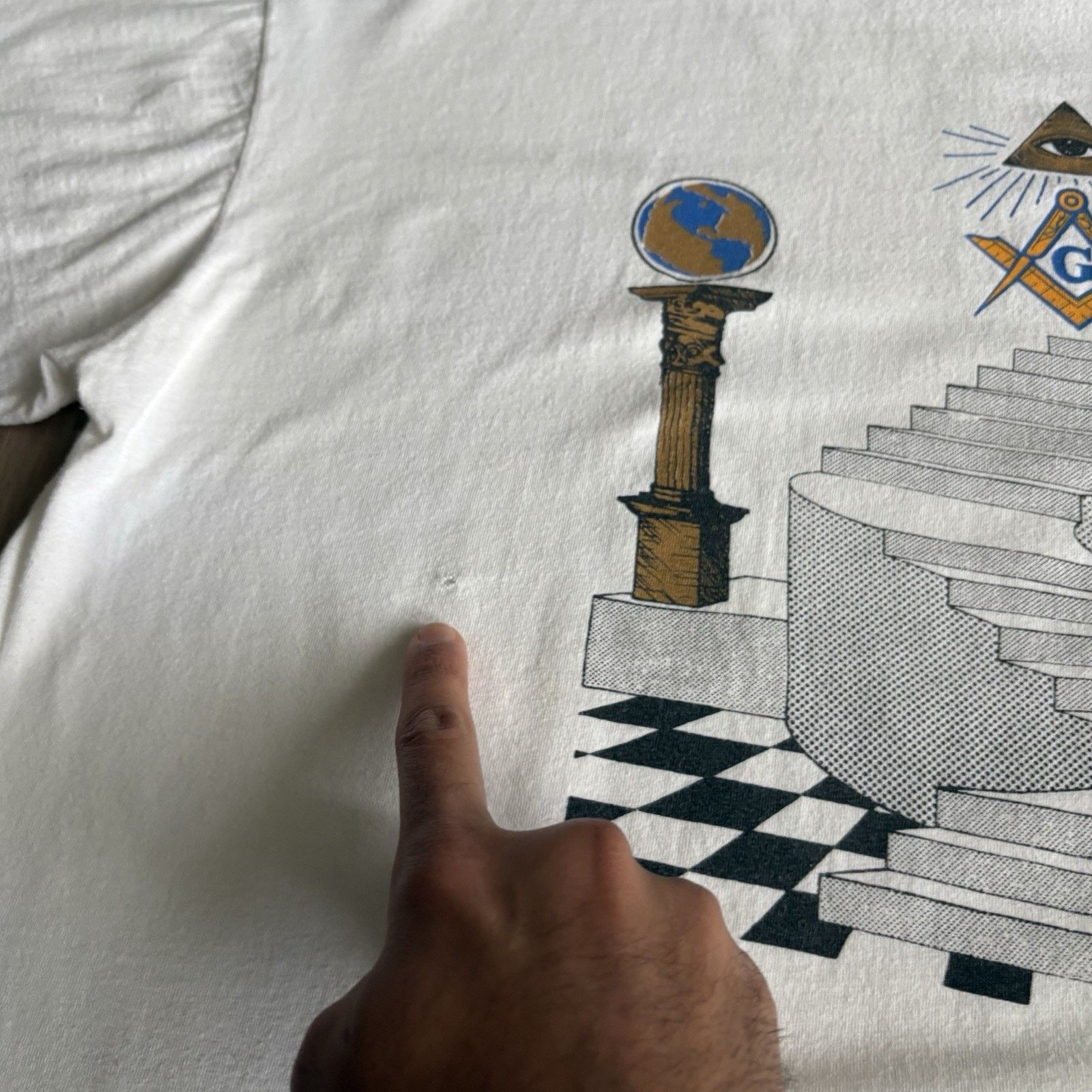 Vintage Vintage Mason Masonic Freemason Single Stitch T-Shirt XL Size US XL / EU 56 / 4 - 7 Thumbnail