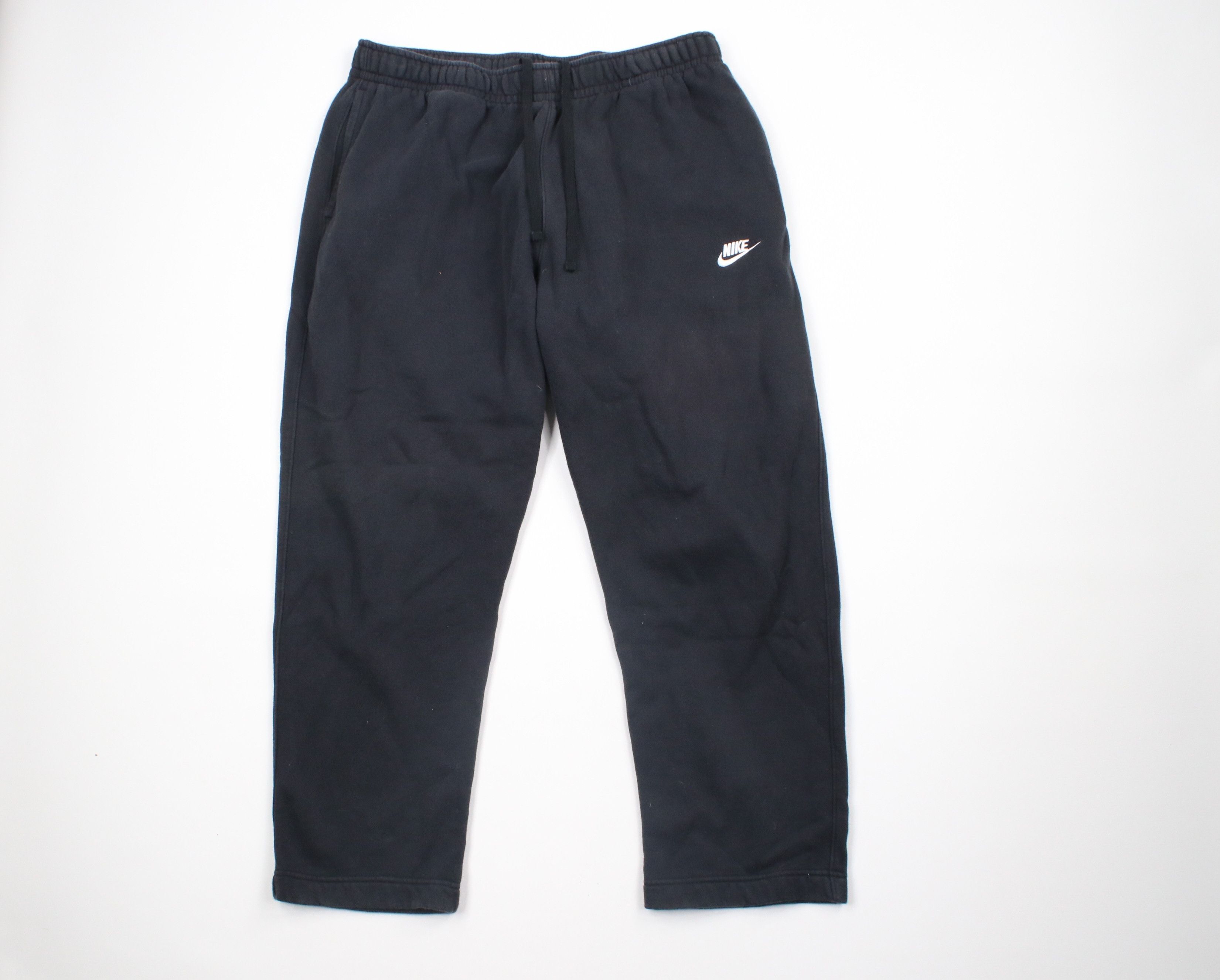 Nike × Vintage Vintage Nike Mini Swoosh Wide Leg Sweatpants Pants Black Size US 38 / EU 54 - 1 Thumbnail