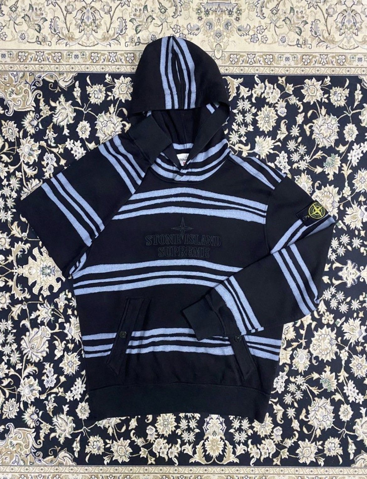 Supreme Stone Island x Supreme Warp Stripe Hoodie | Grailed