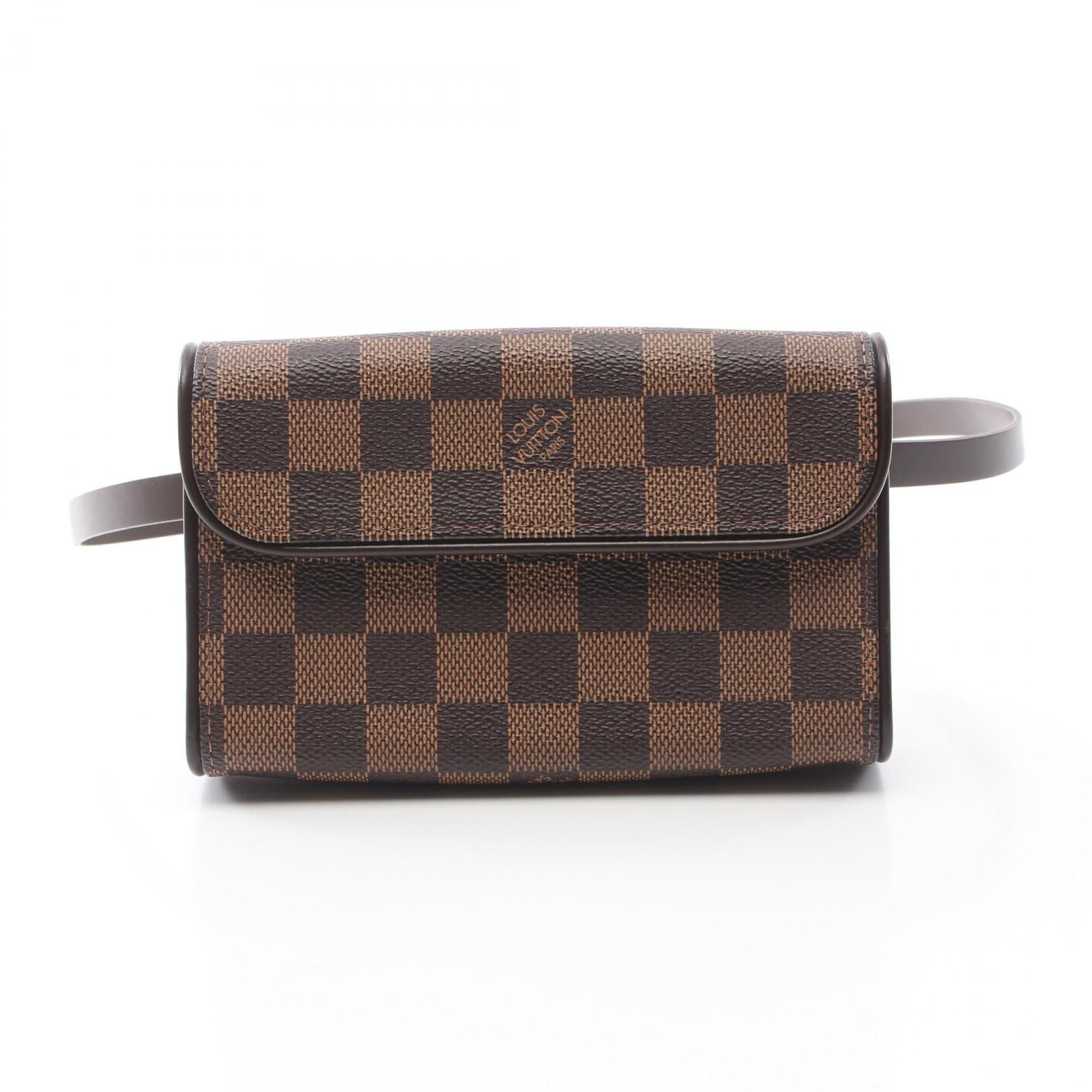 Louis Vuitton Louis Vuitton Pochette Florentine Damier Ebene Body Bag Waist Leather Brown With Xs Size Belt Sp Order Size ONE SIZE - 1 Thumbnail