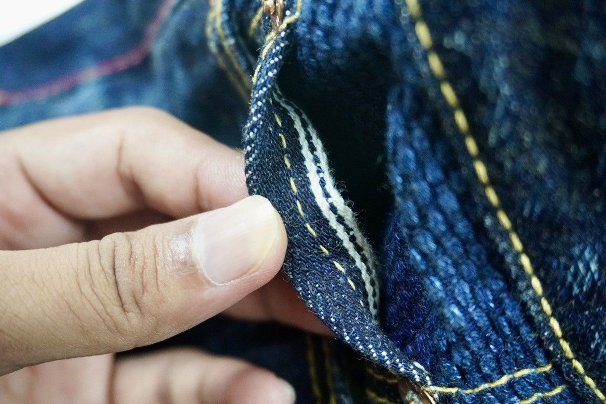 Japanese Brand Tasuki Jeans Repair. Co reconstruct blue denim selvedge Size US 28 / EU 44 - 13 Thumbnail